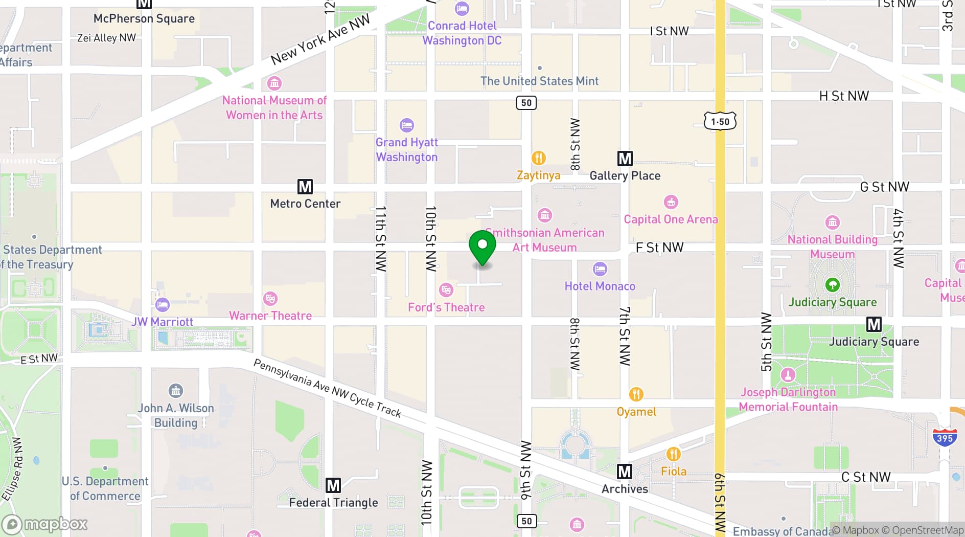 Map showing The National Union Building