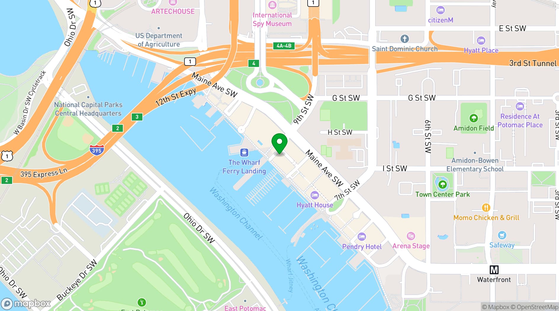 Map showing 12 Stories Bar