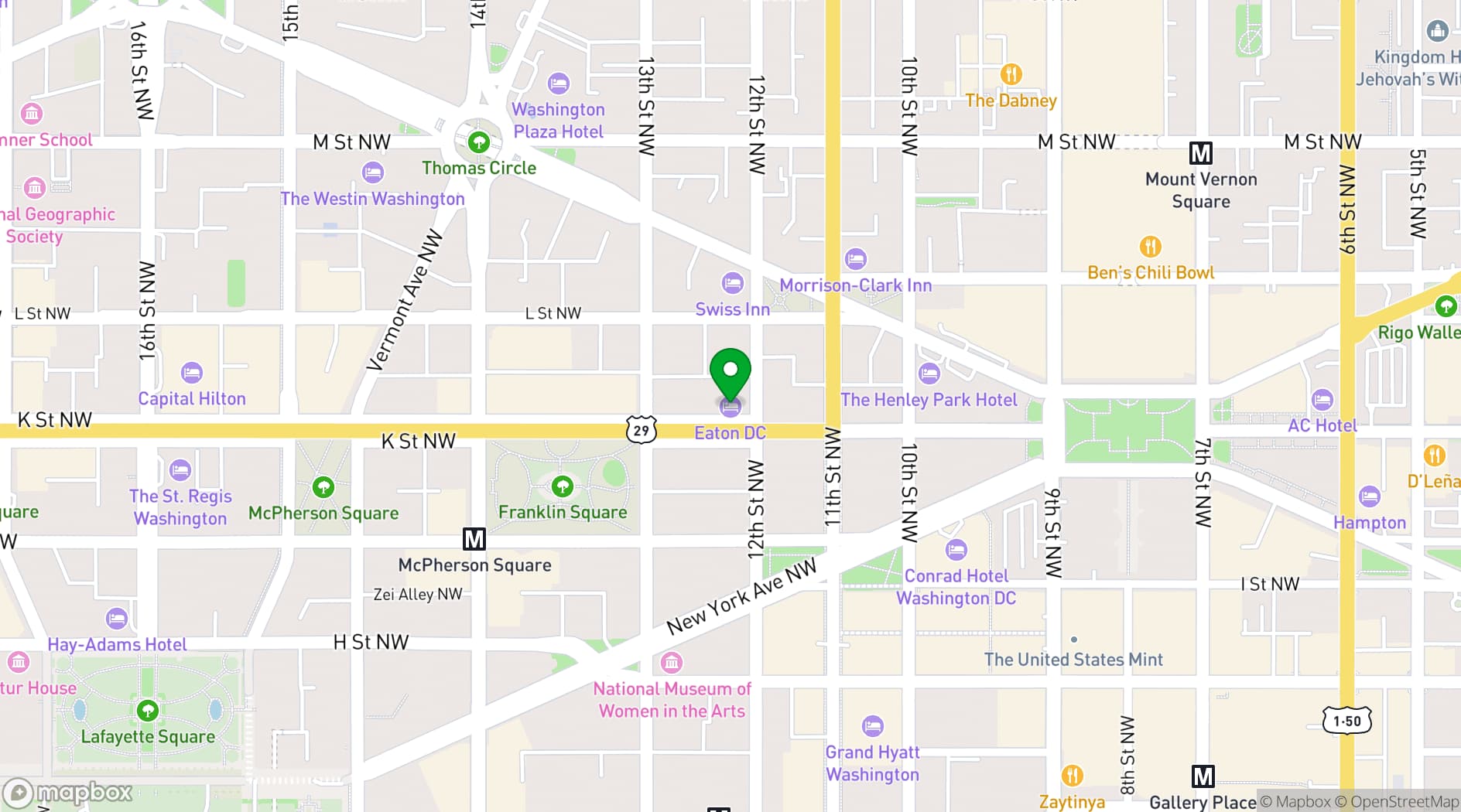 Map showing Eaton DC