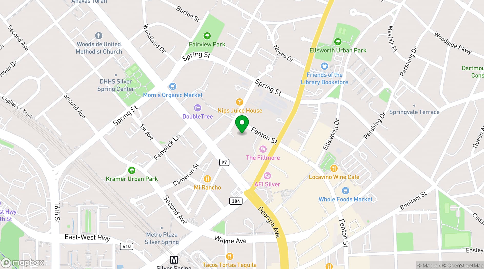Map showing All Set Restaurant & Bar