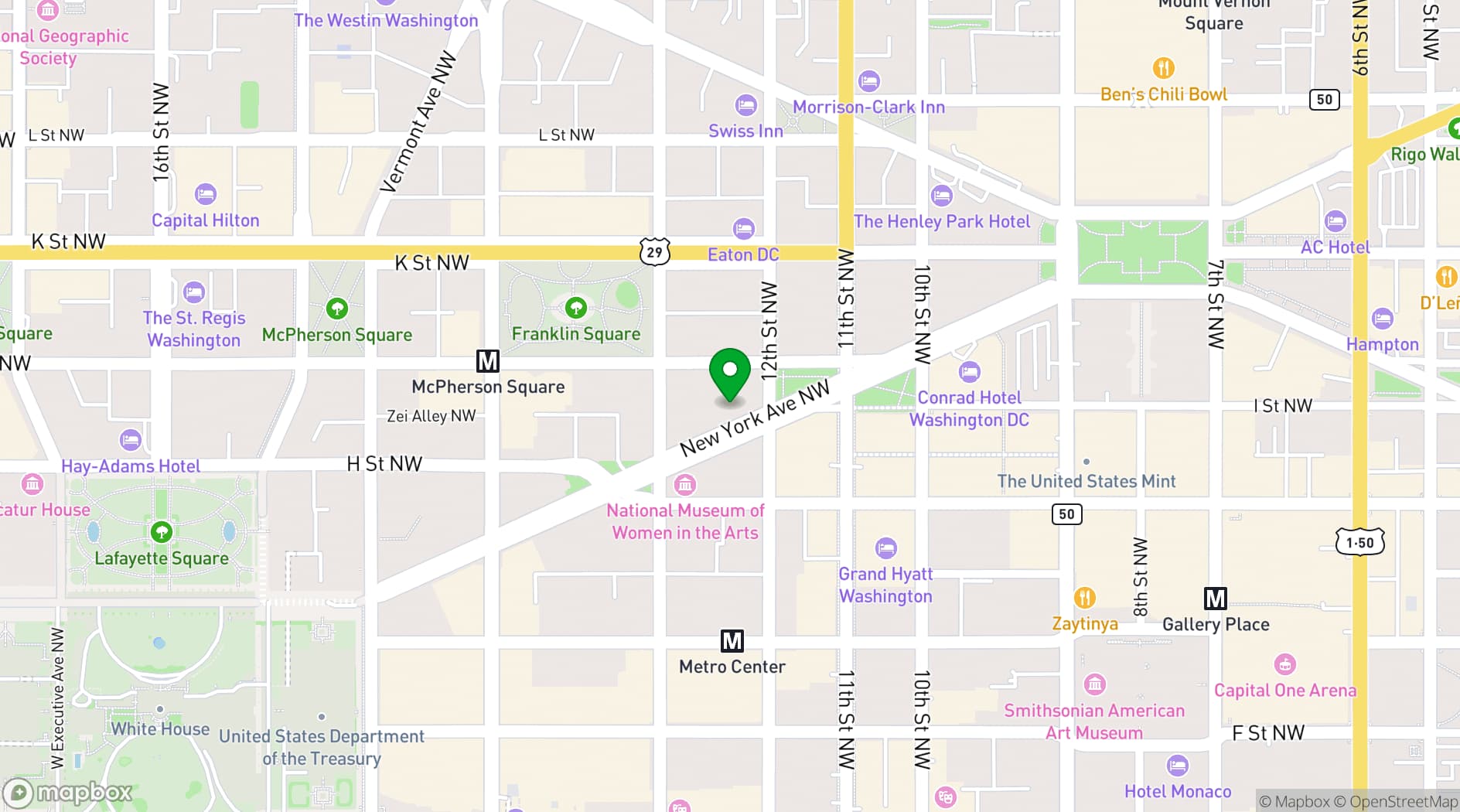 Map showing Bobby Van's Grill