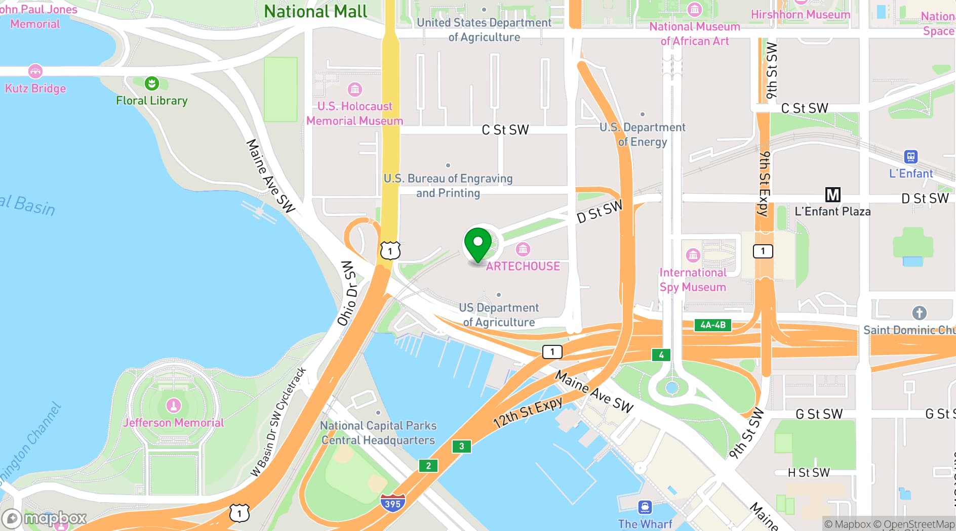 Map showing Mandarin Oriental