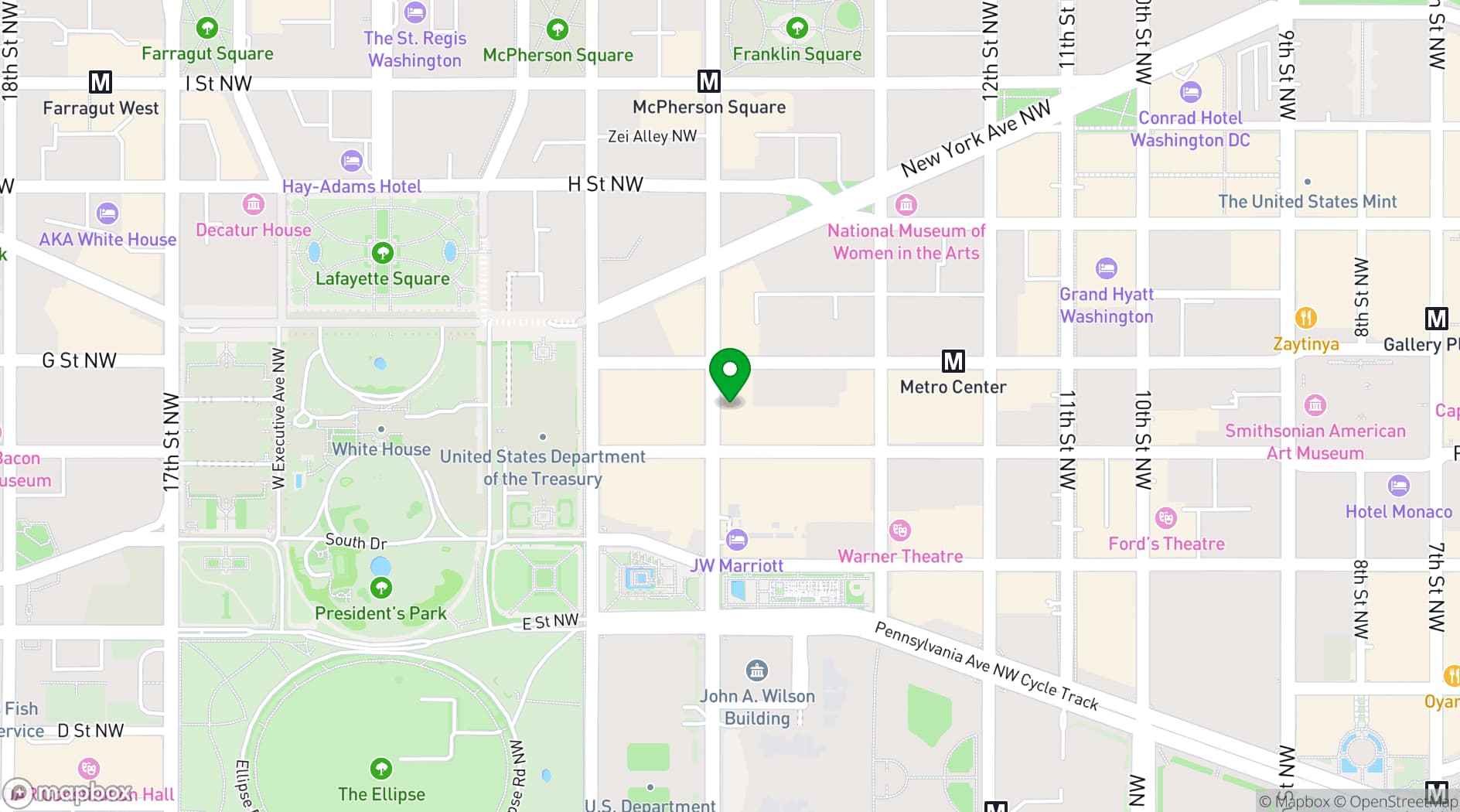 Map showing Convene Hamilton Square