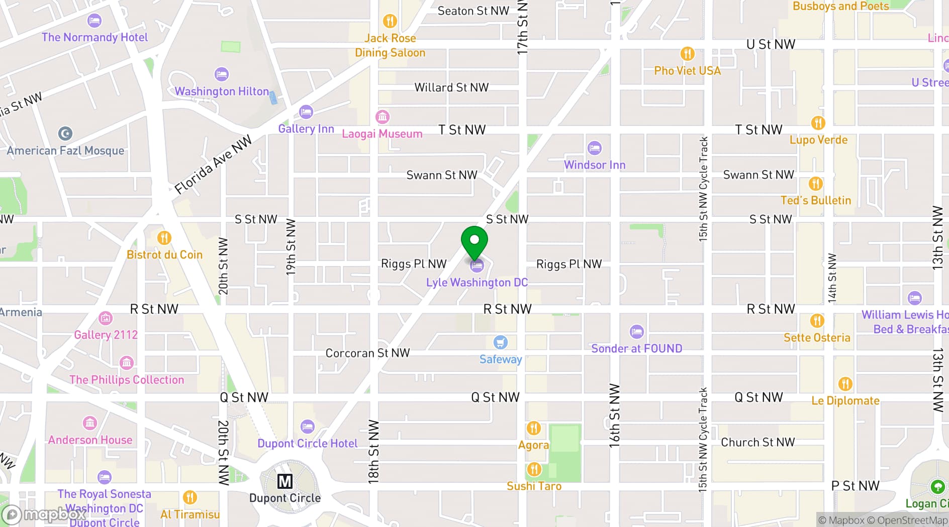 Map showing Lyle Washington DC