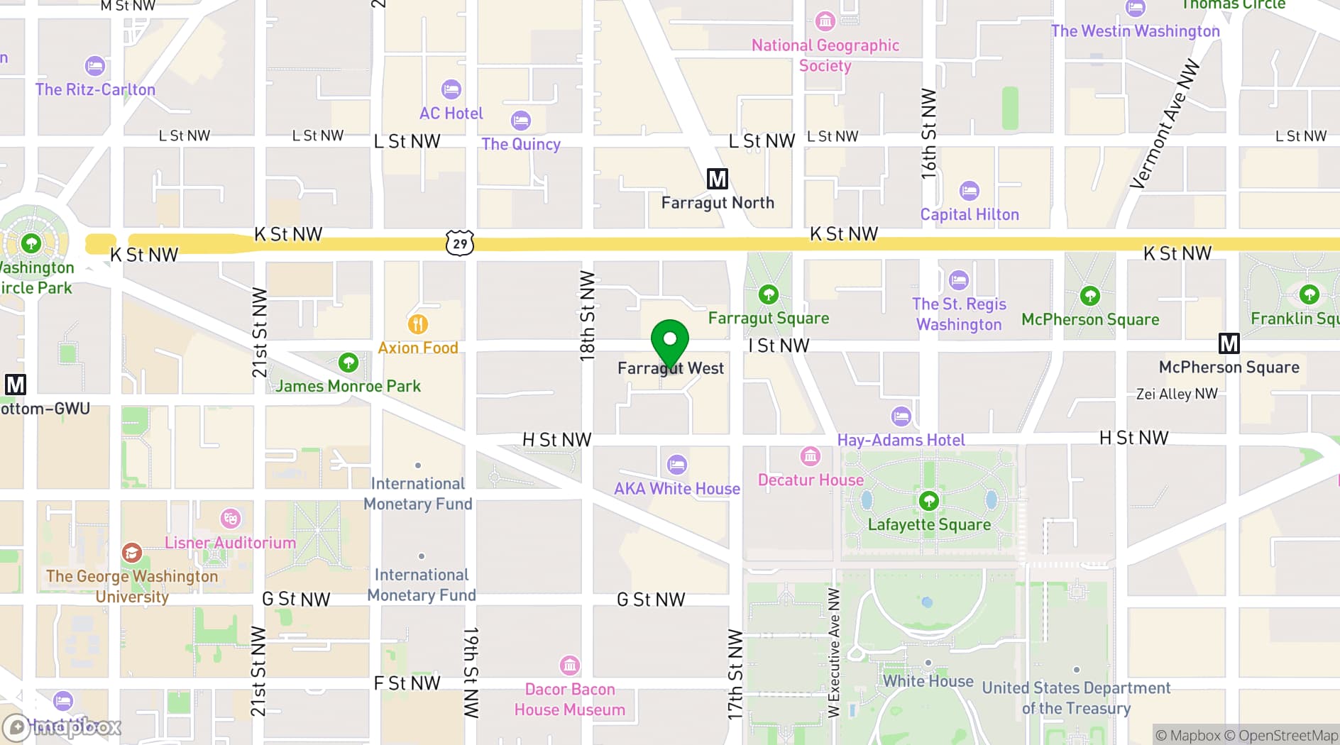 Map showing The Gathering Spot