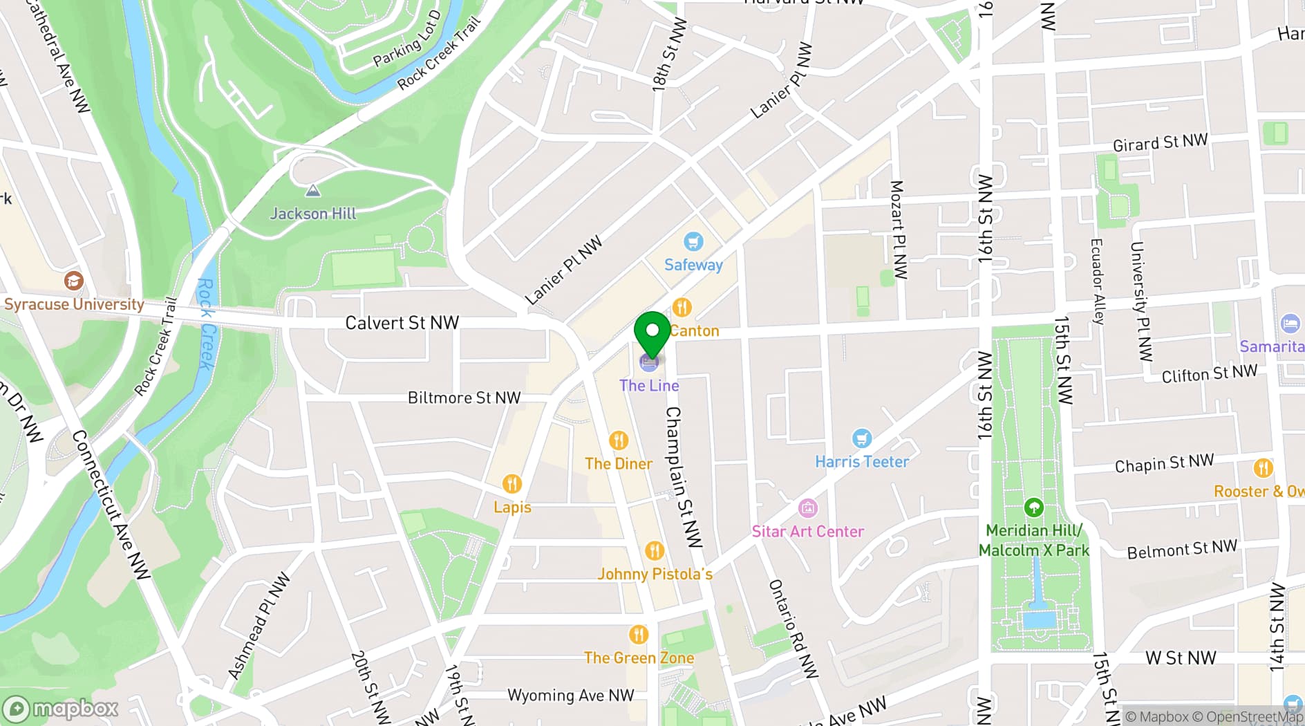 Map showing The LINE DC