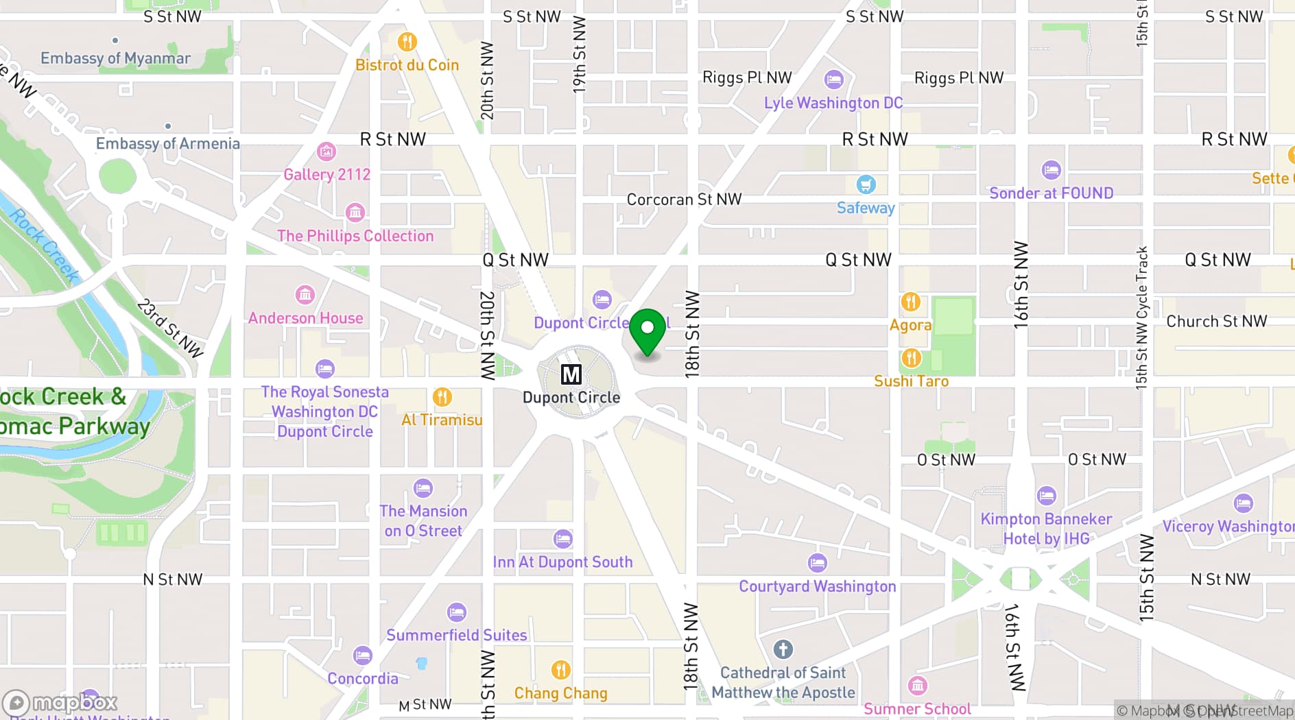 Map showing Patterson Mansion