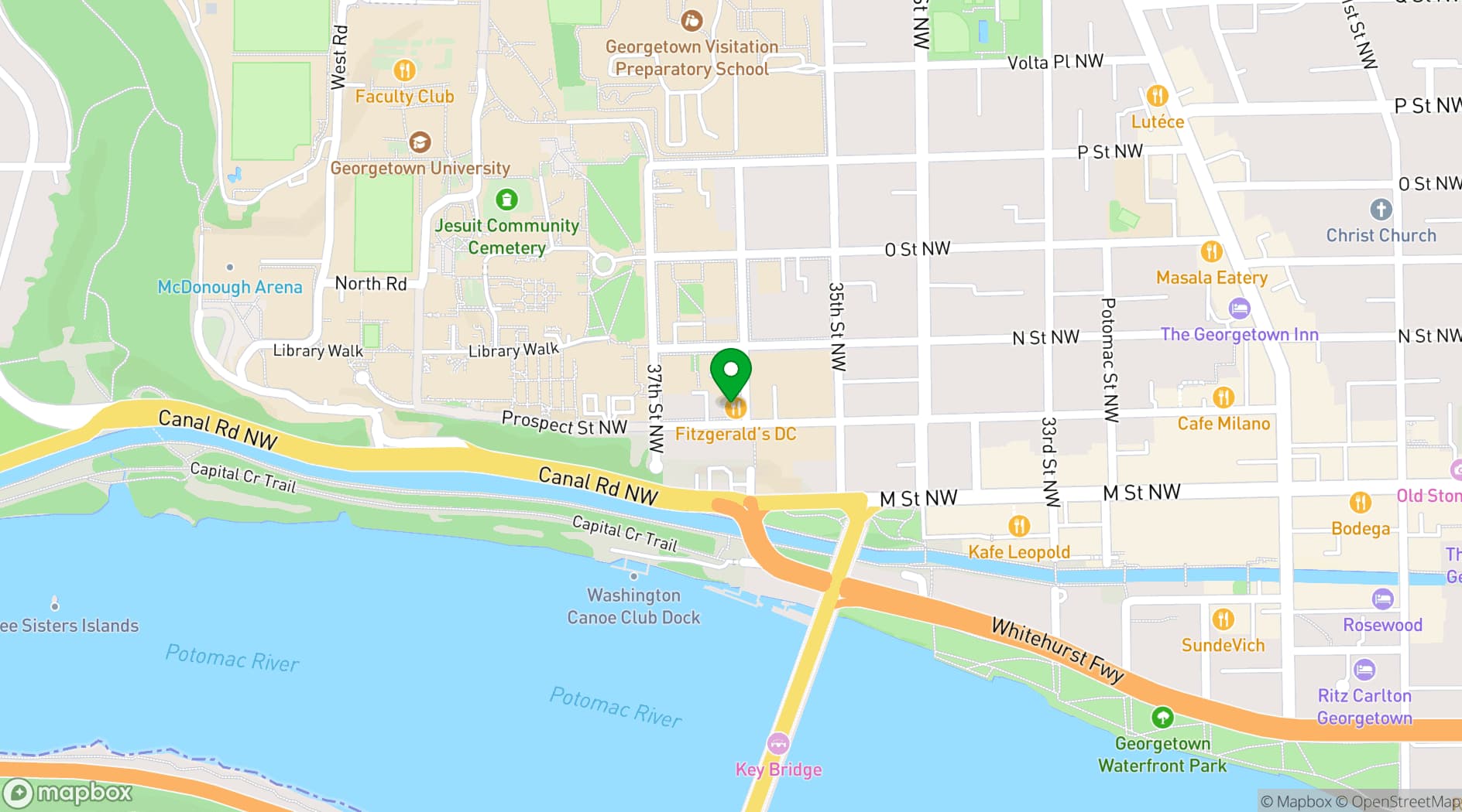 Map showing 1789 Restaurant & Bar