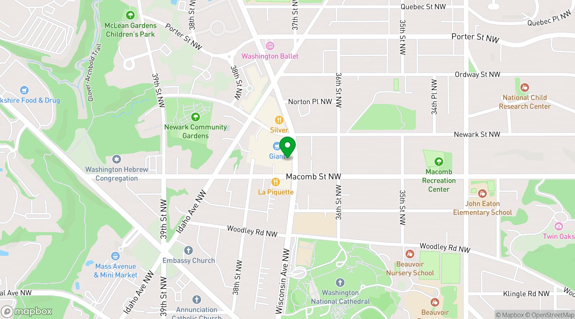Map showing Barcelona Cathedral Heights