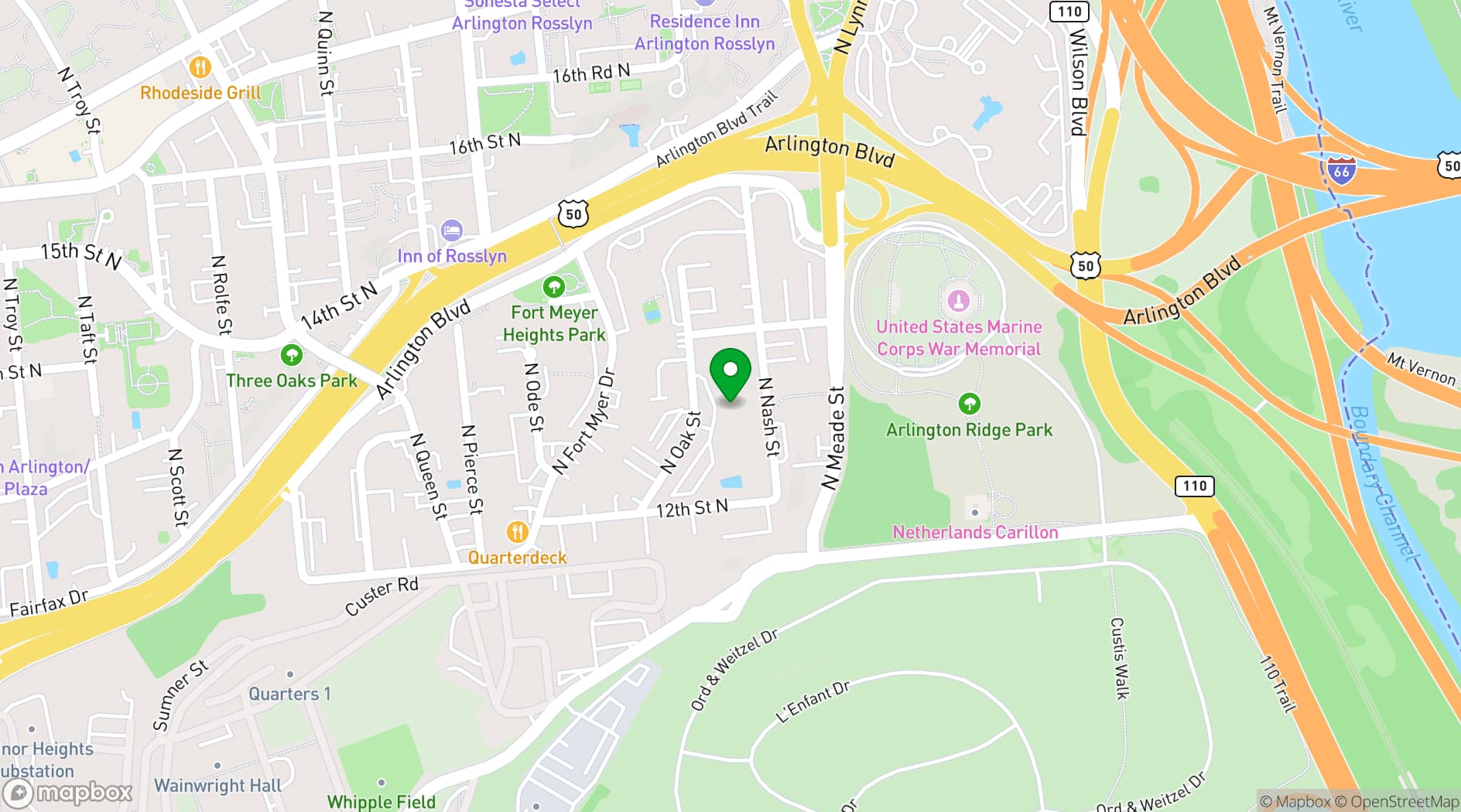 Map showing Top of the Town