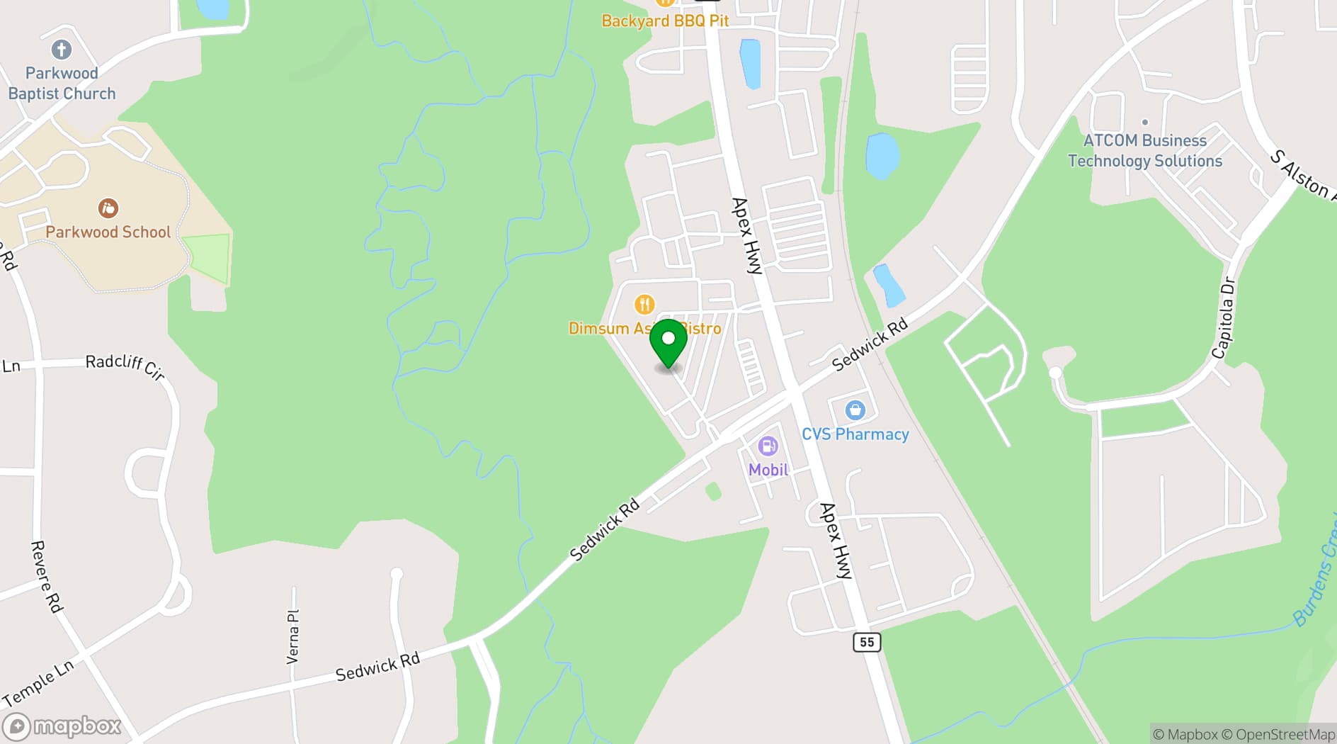 Map showing Tandoor Indian Restaurant