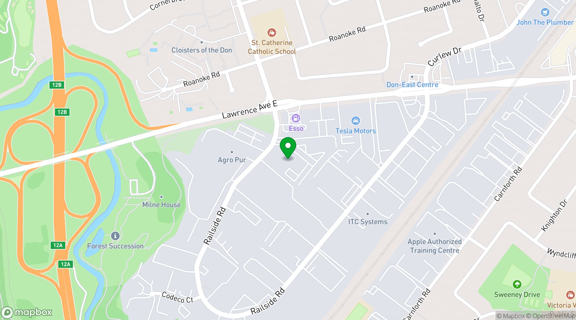 Map showing Toronto Pavilion