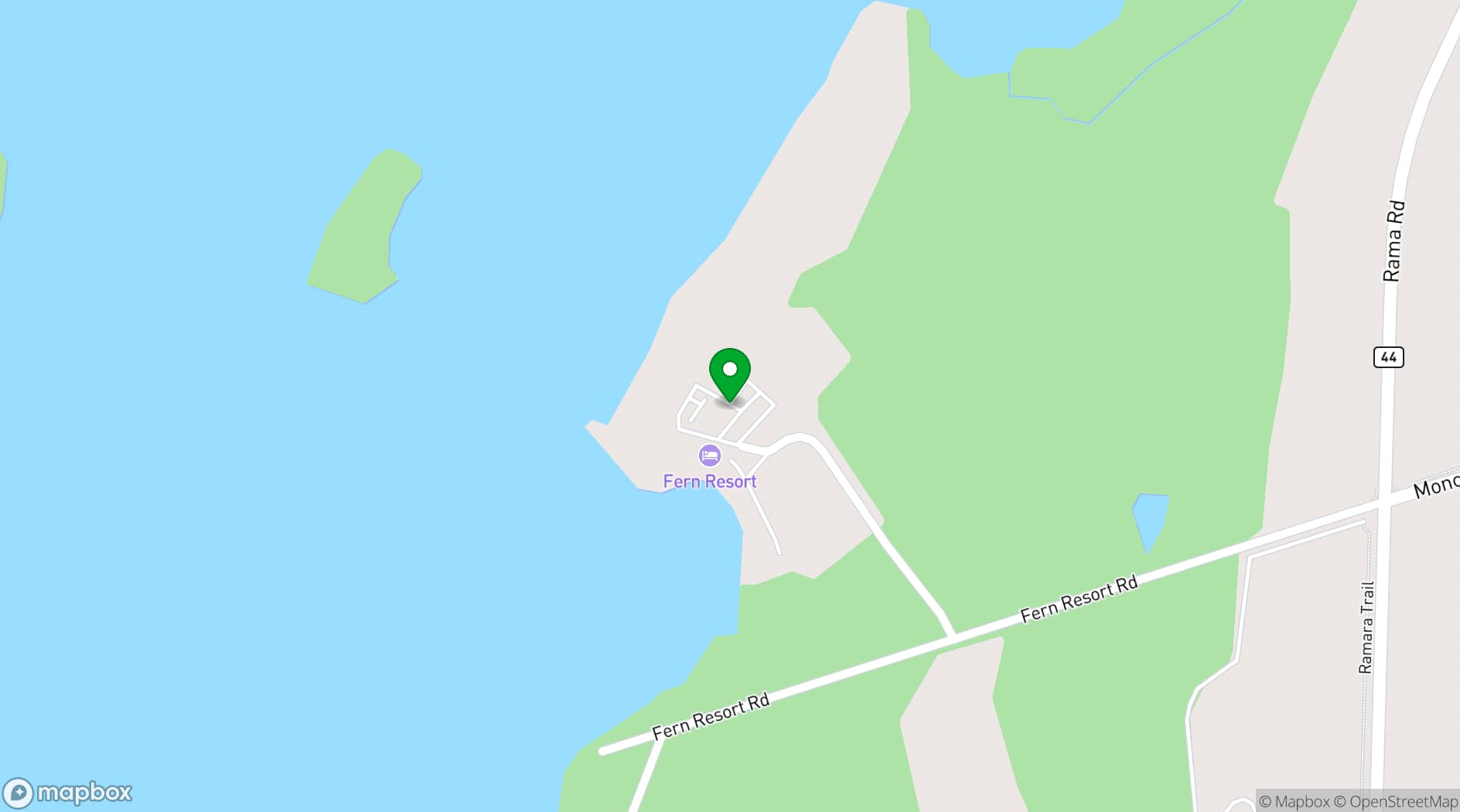 Map showing Fern Resort