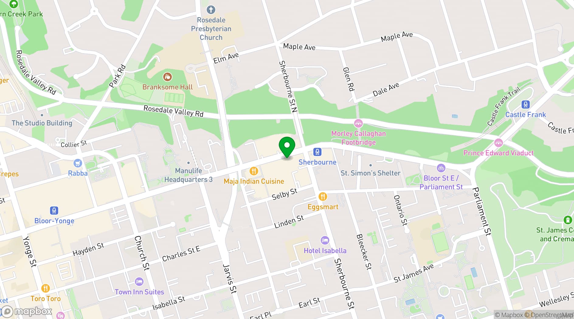 Map showing Canopy by Hilton Toronto Yorkville