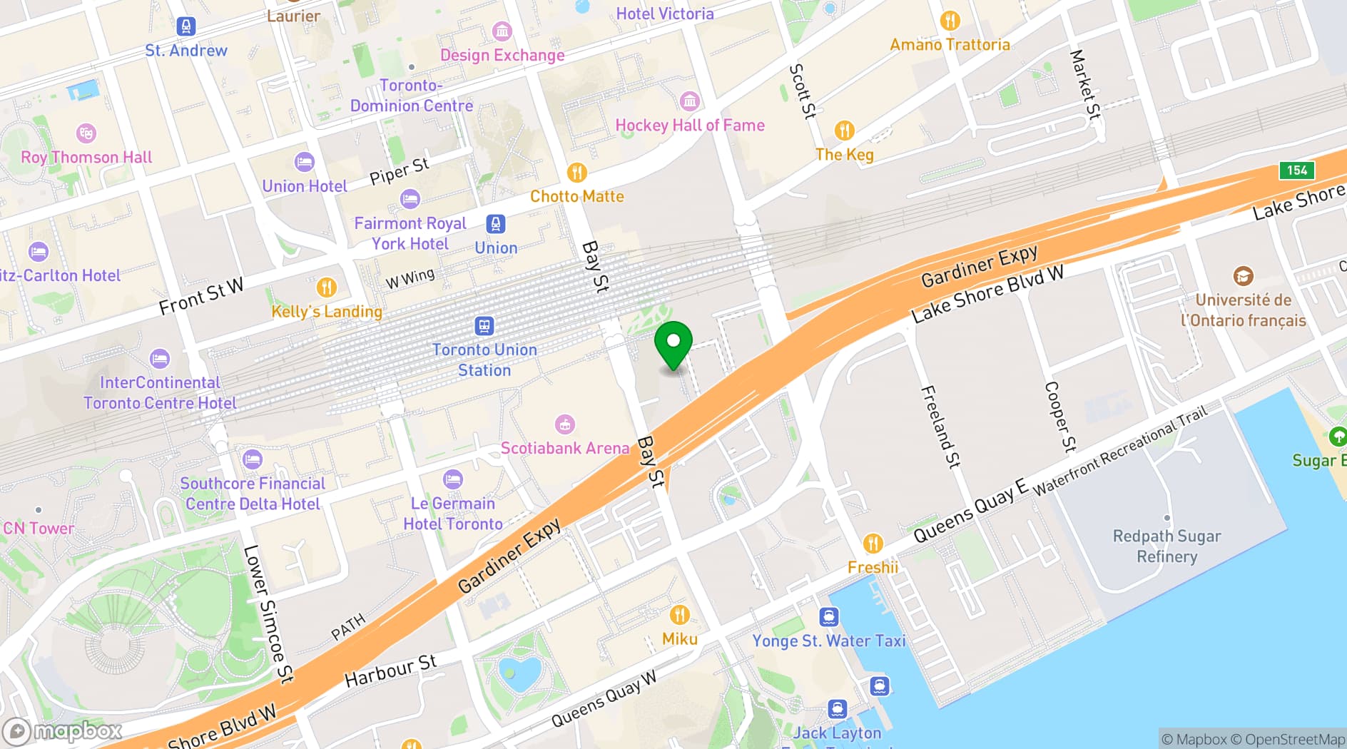 Map showing CIBC SQUARE