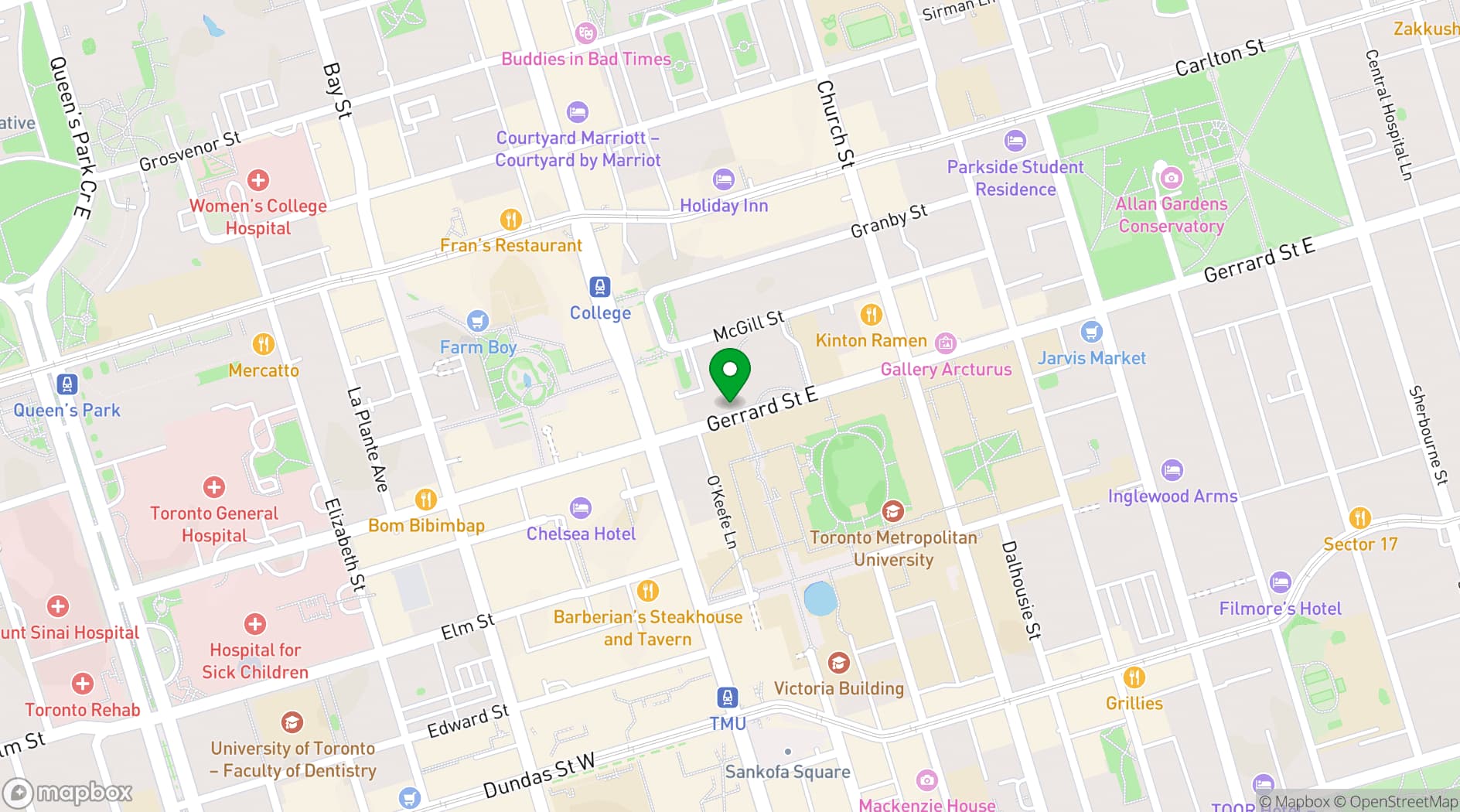 Map showing The Saint James Hotel, Ascend Hotel Collection