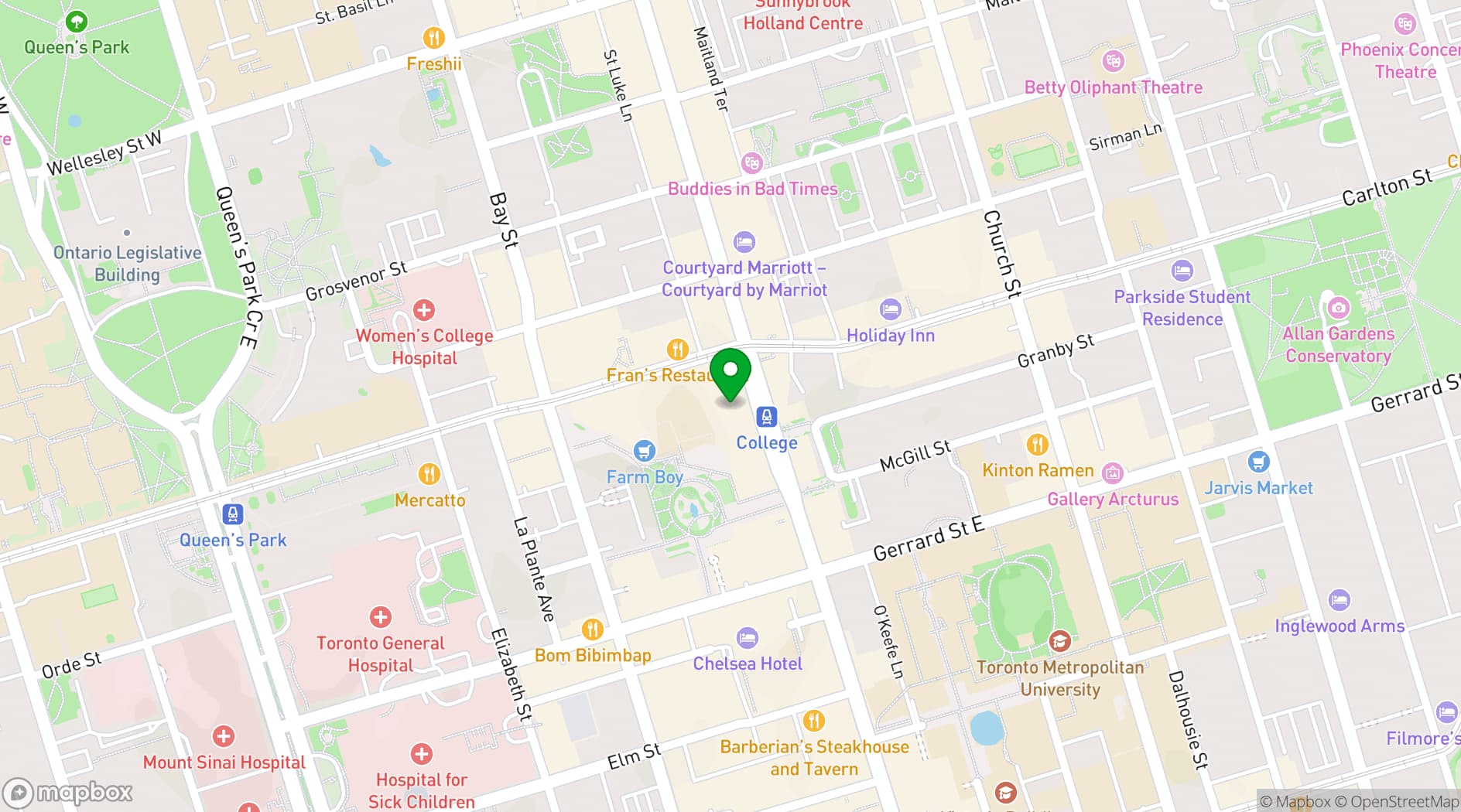Map showing The Carlu