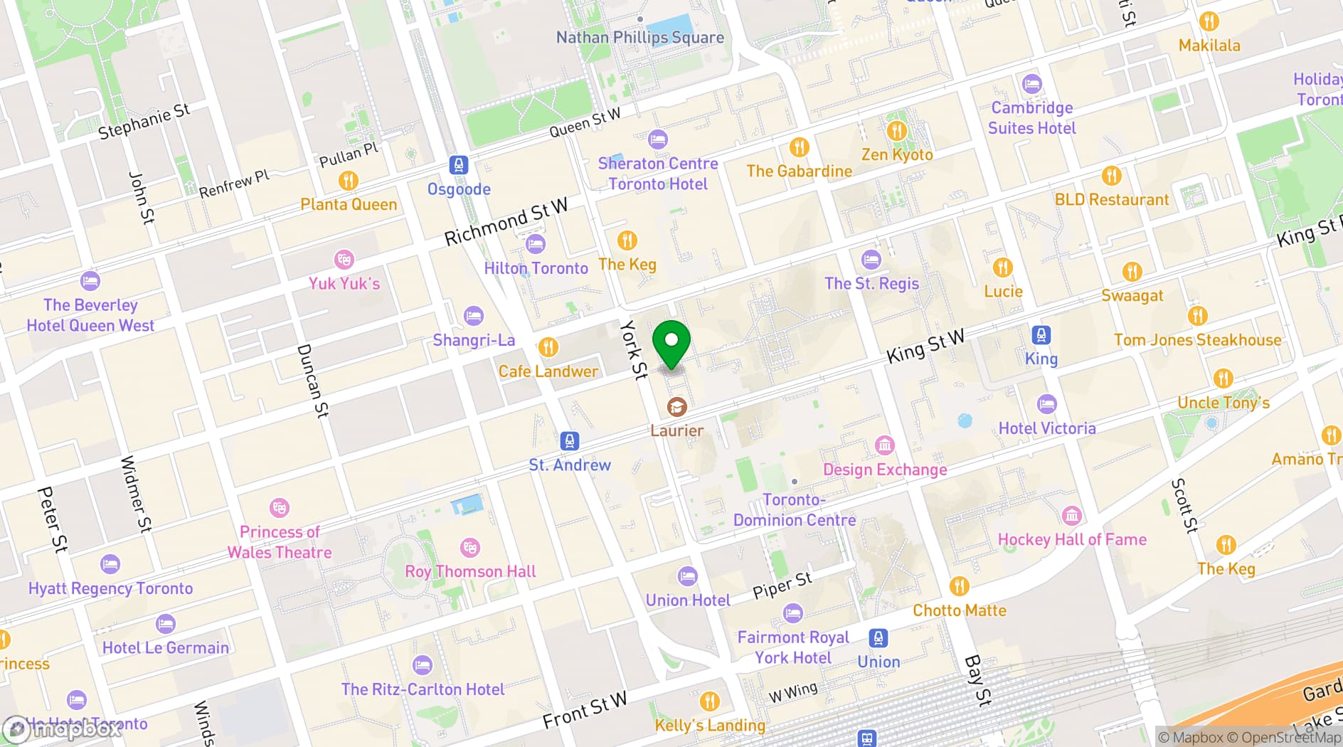 Map showing Black+Blue Toronto