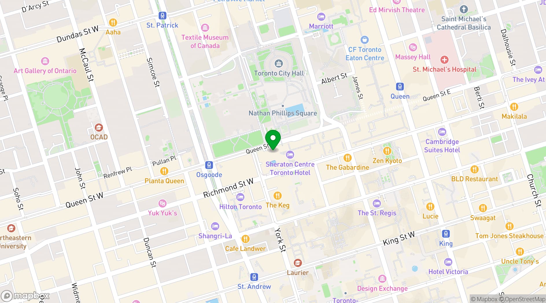 Map showing Westin Harbour Castle, Toronto