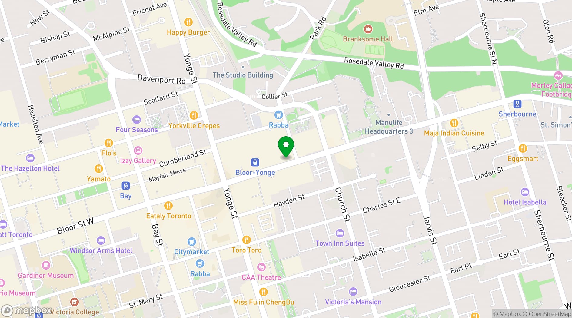 Map showing W Toronto