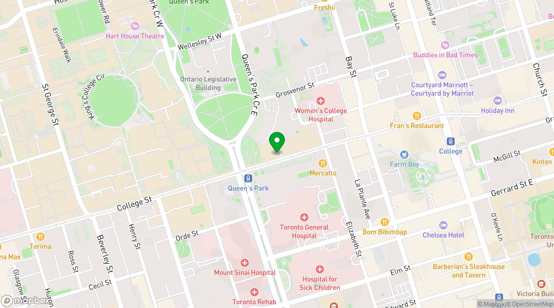 Map showing Schwartz Reisman Innovation Campus