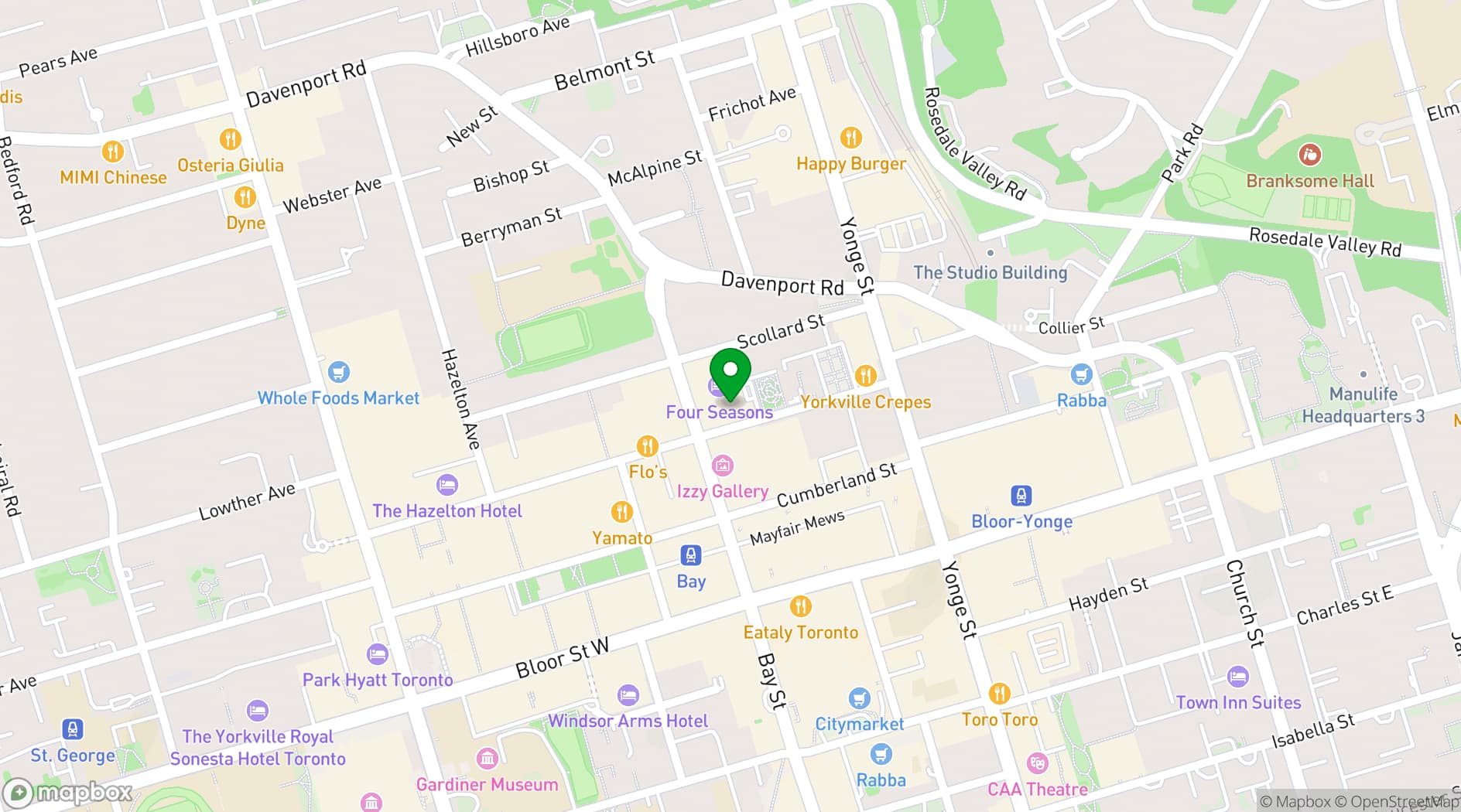 Map showing Premier One-Bedroom Suite