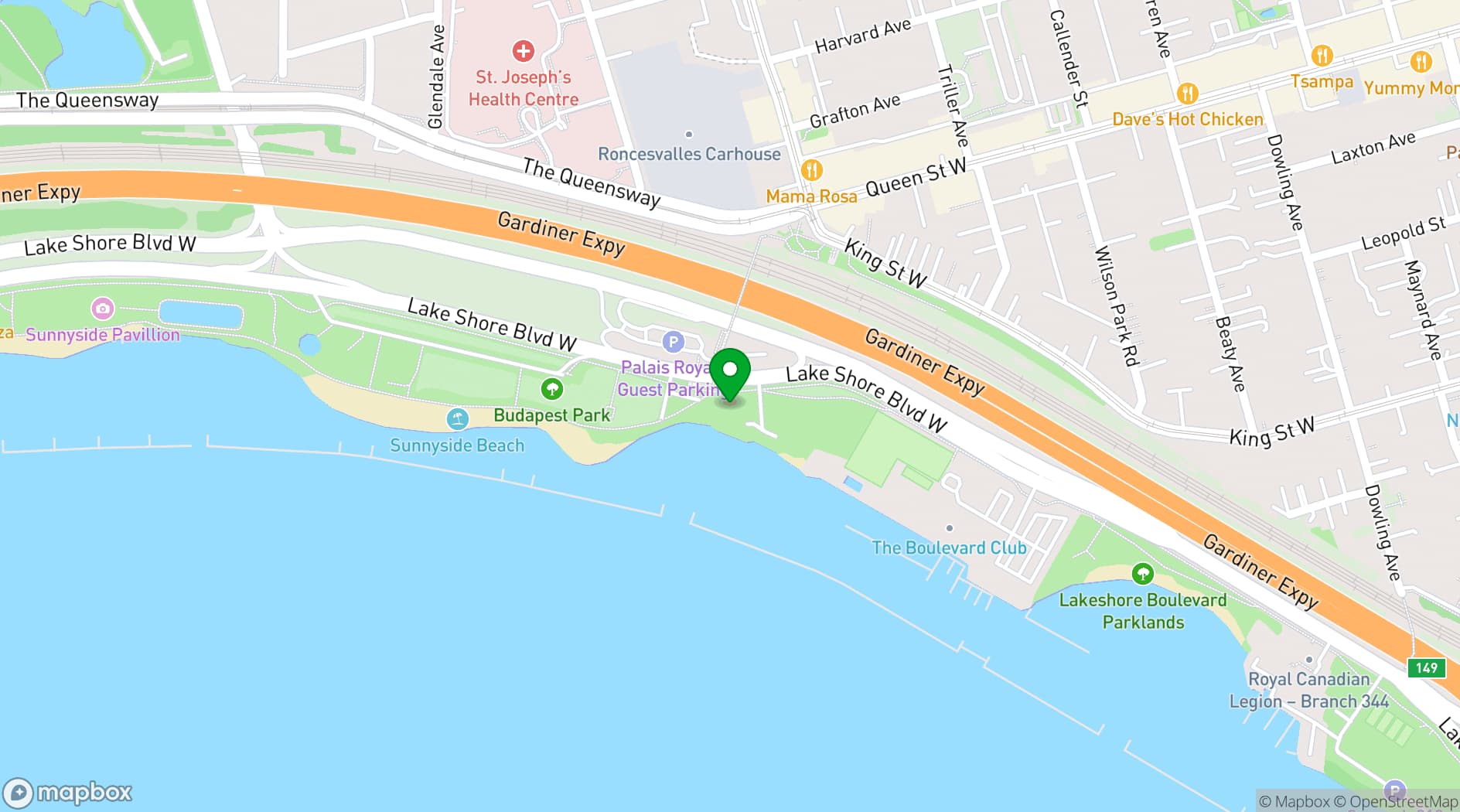 Map showing Palais Royale