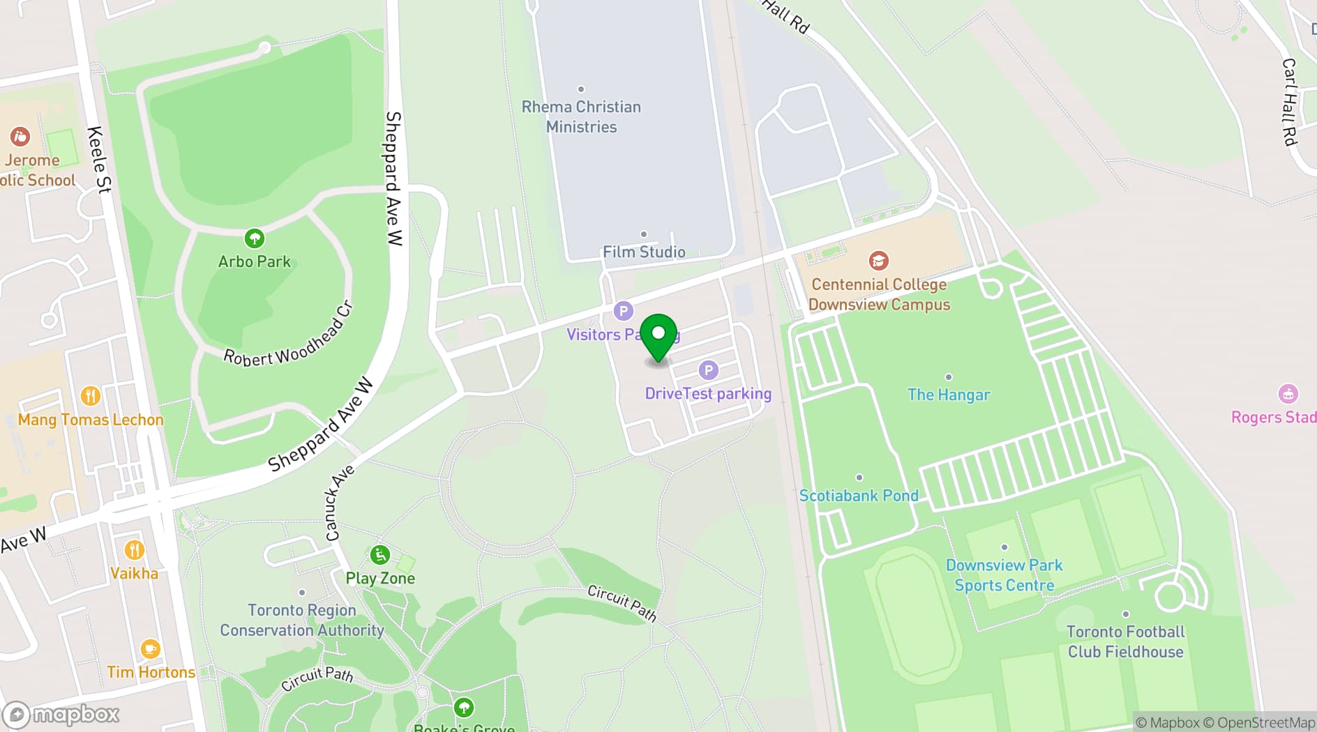 Map showing The Warehouse Event Venue