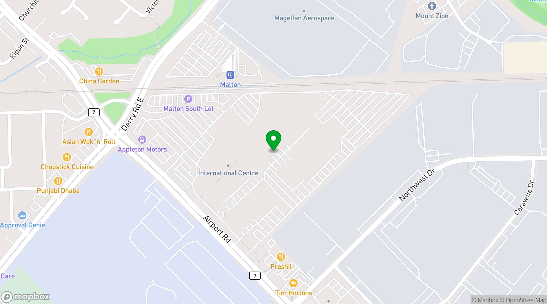 Map showing The International Centre