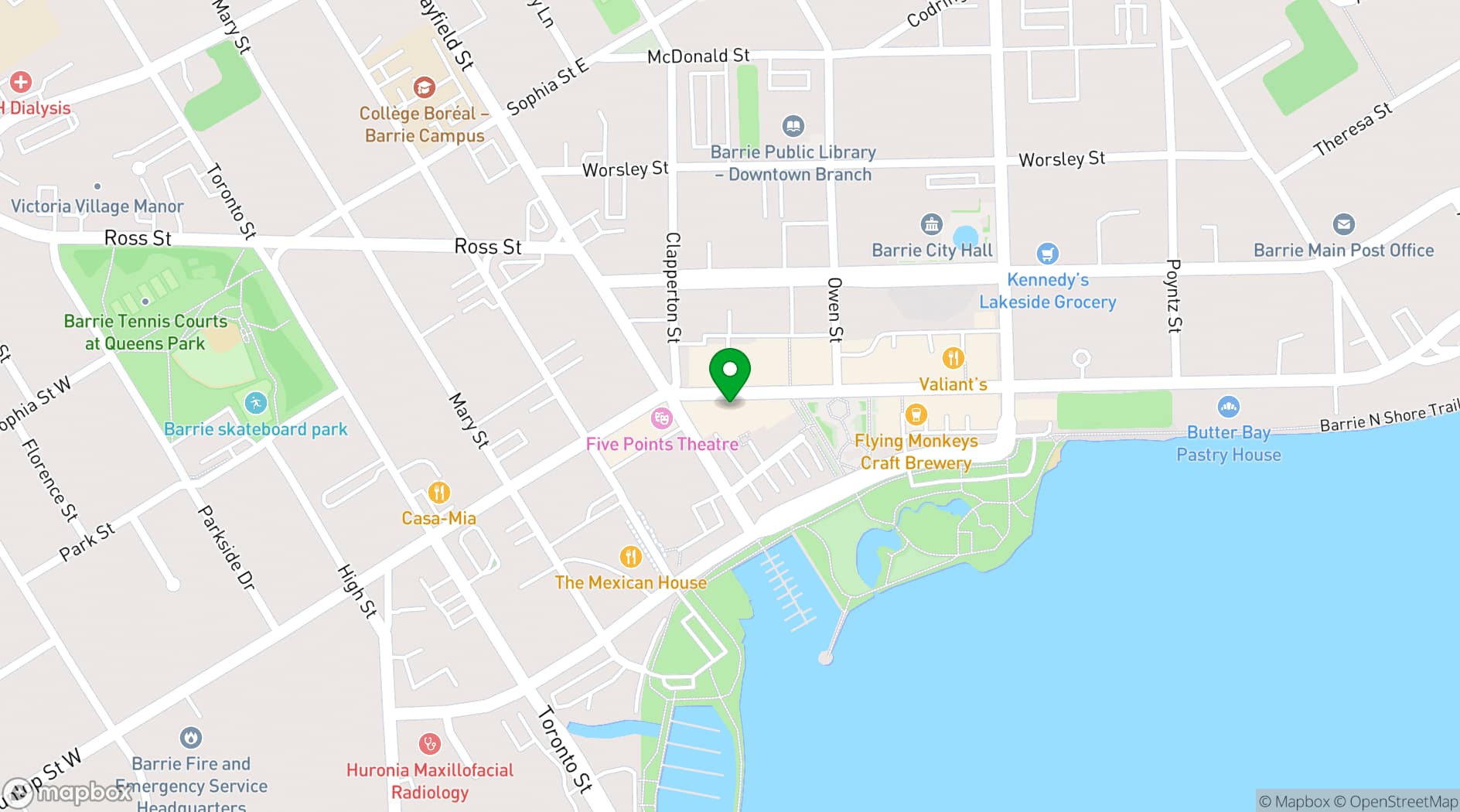 Map showing Ascent Lounge
