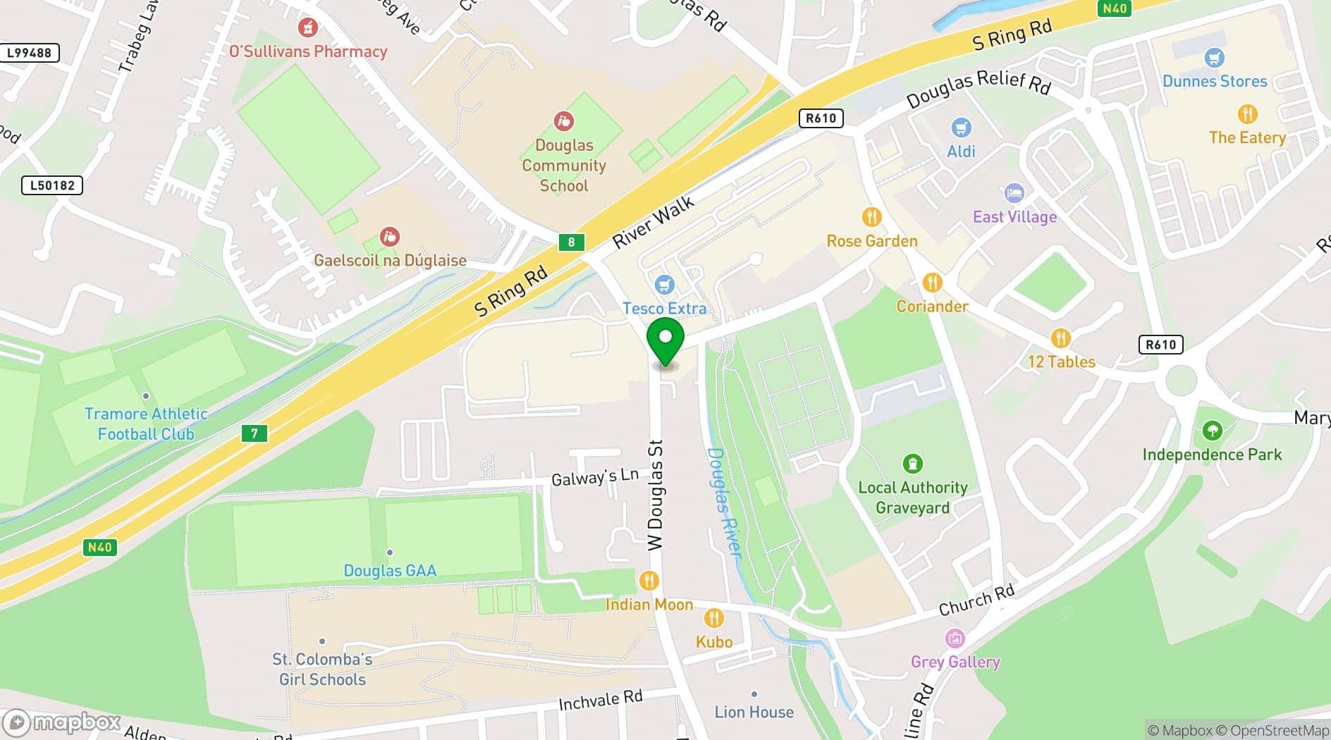 Map showing Sullivan's Steakhouse