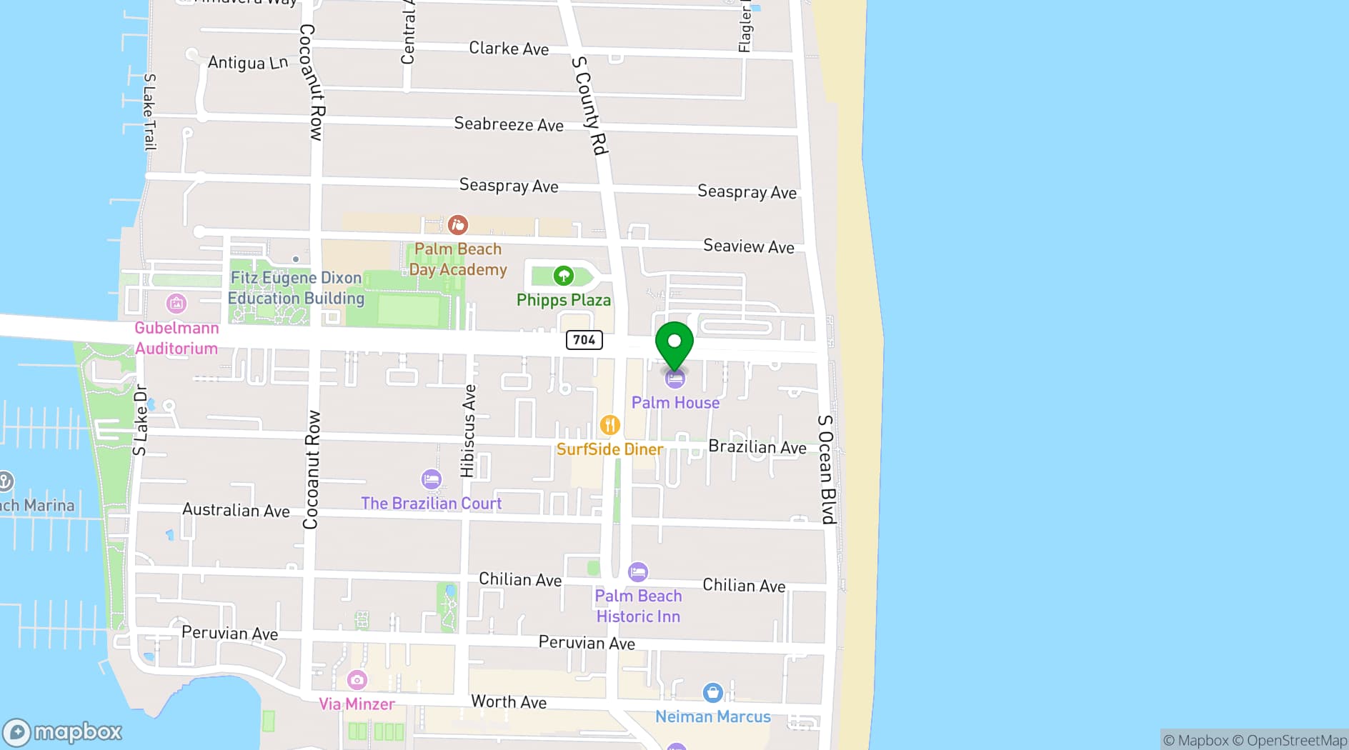 Map showing Palm House