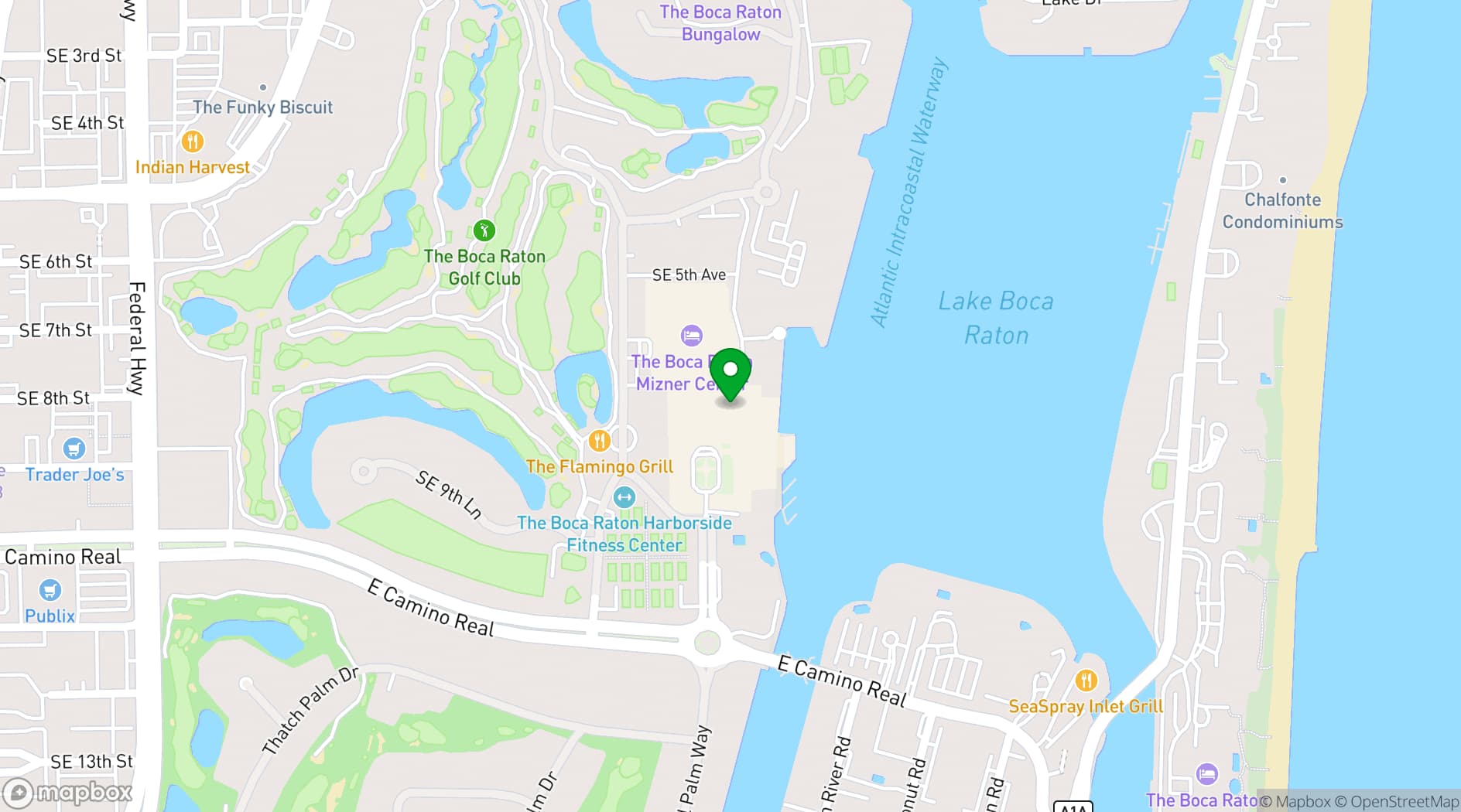 Map showing The Boca Raton