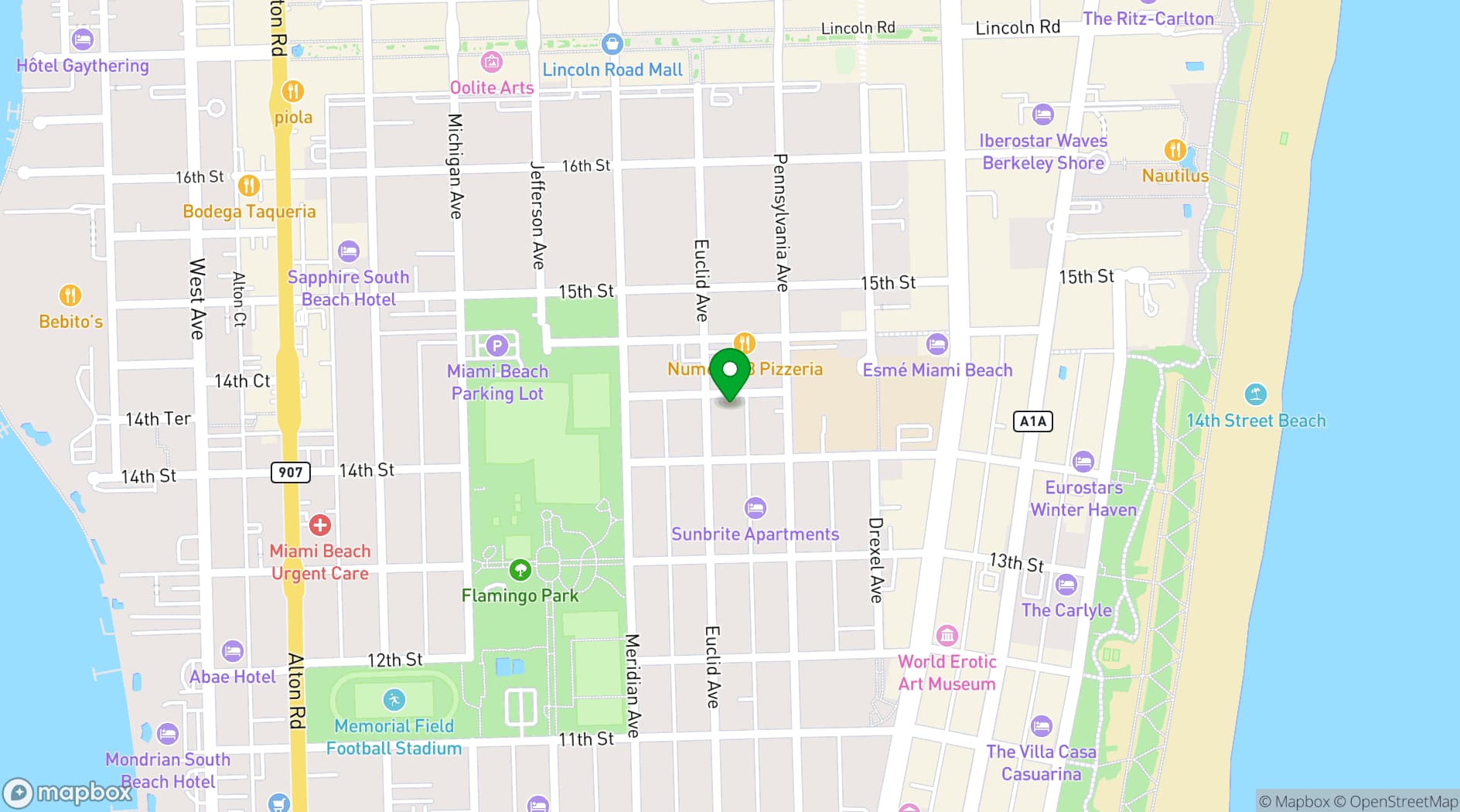 Map showing The Temple House