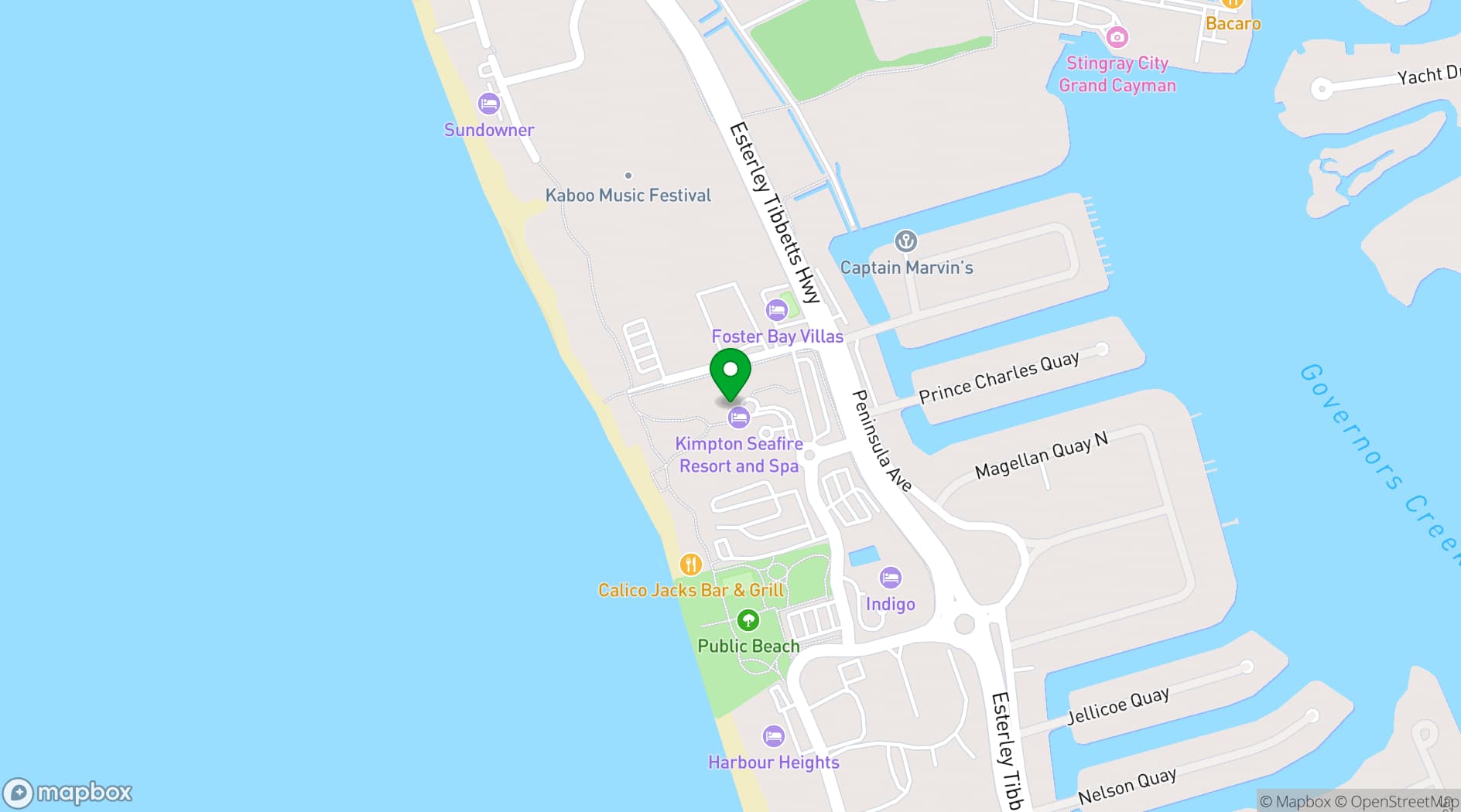 Map showing Hotel Indigo