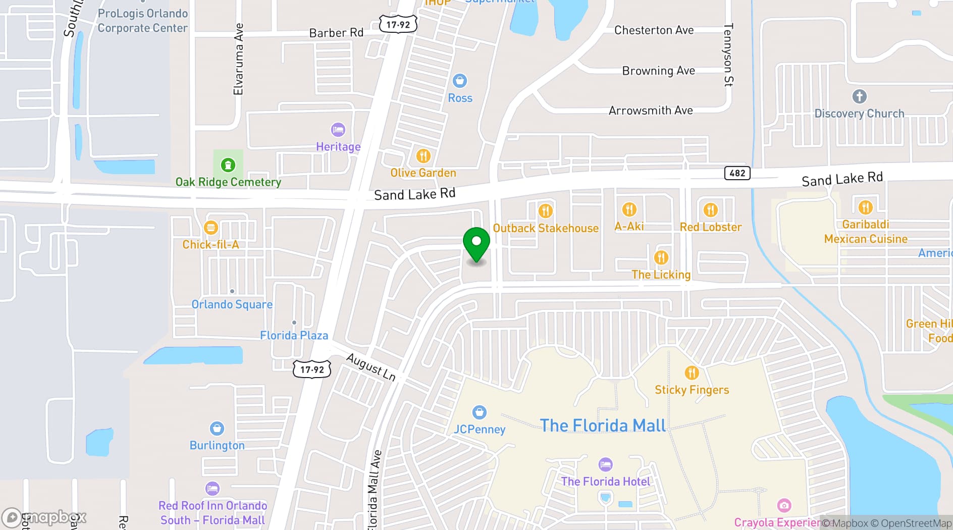 Map showing Canvas Event Venue