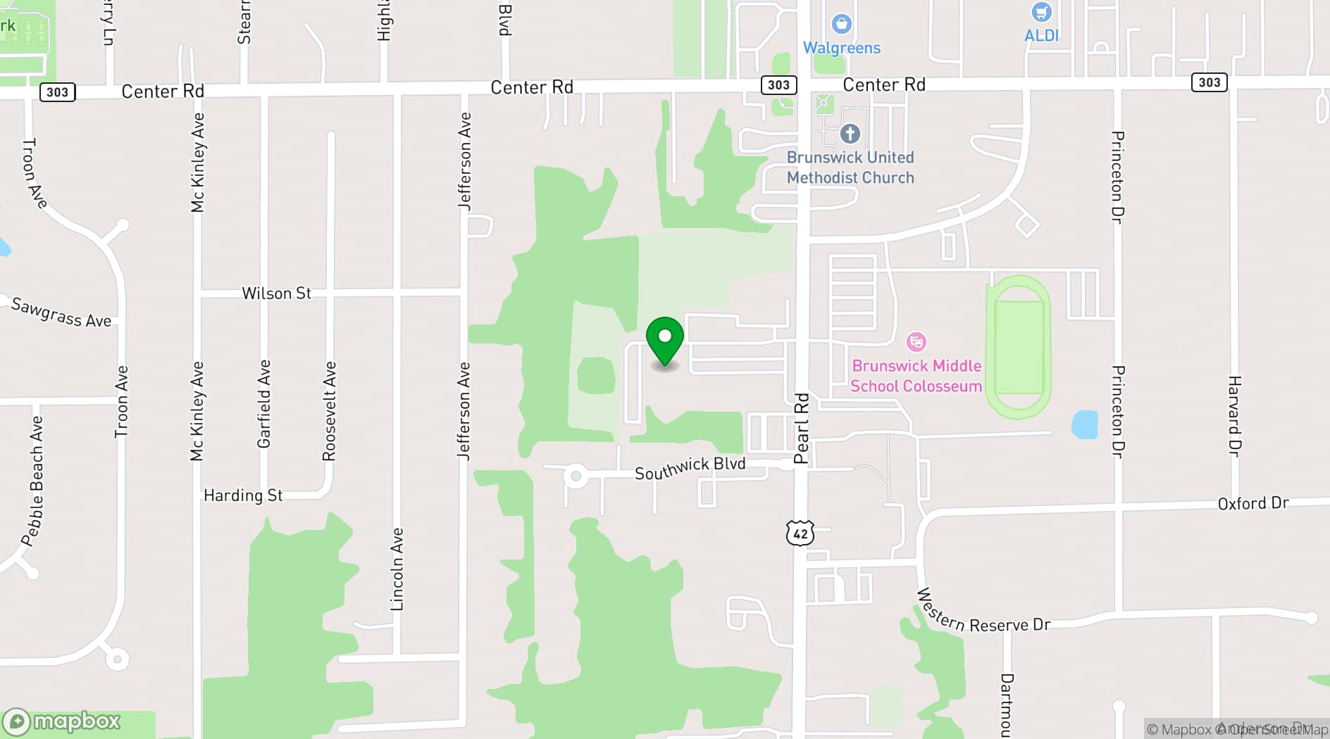 Map showing Diamond Event Center