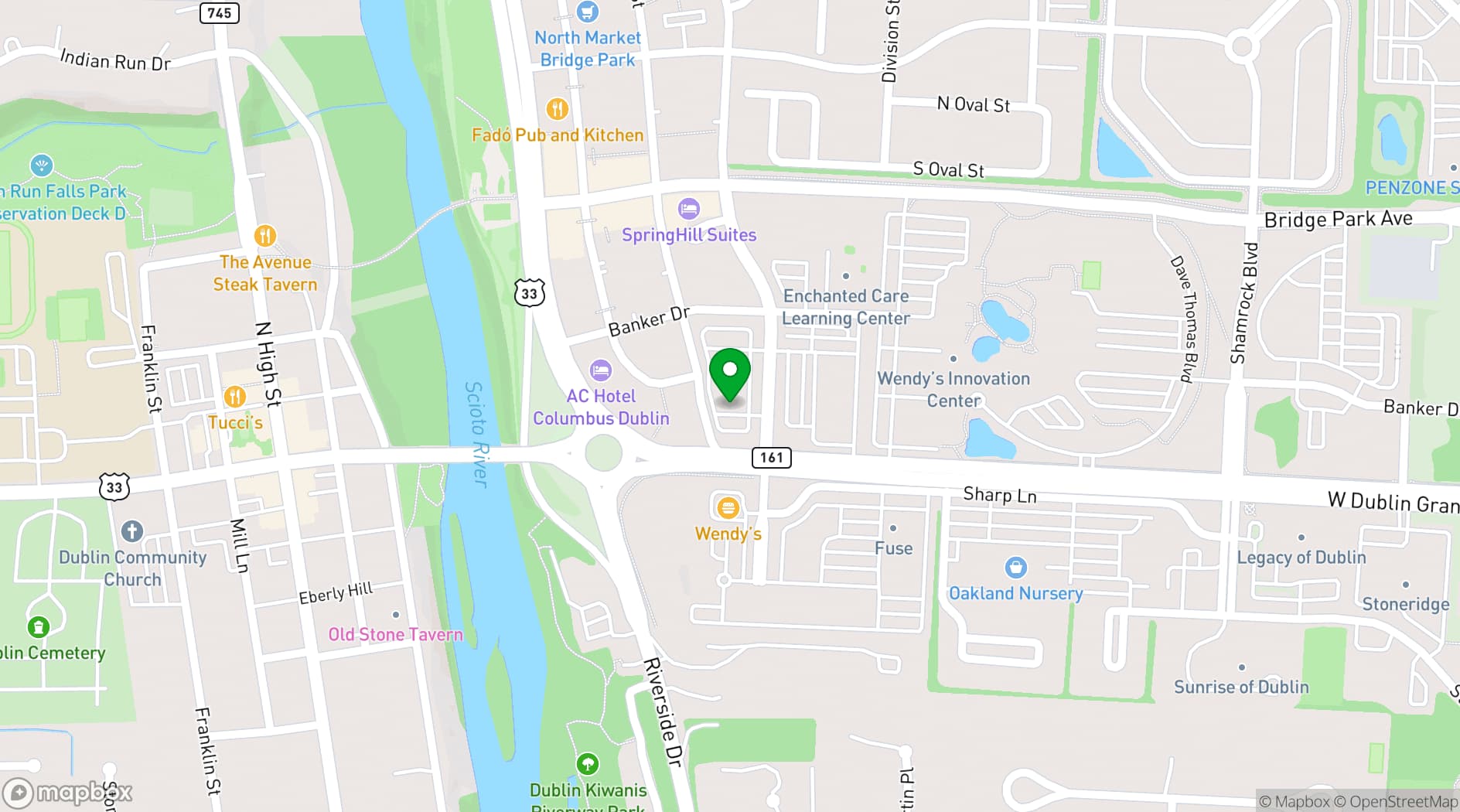 Map showing The Exchange