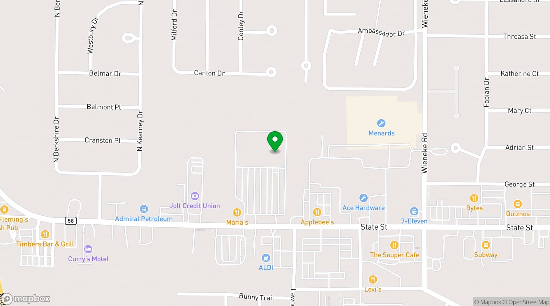 Map showing HORIZONS Conference Center