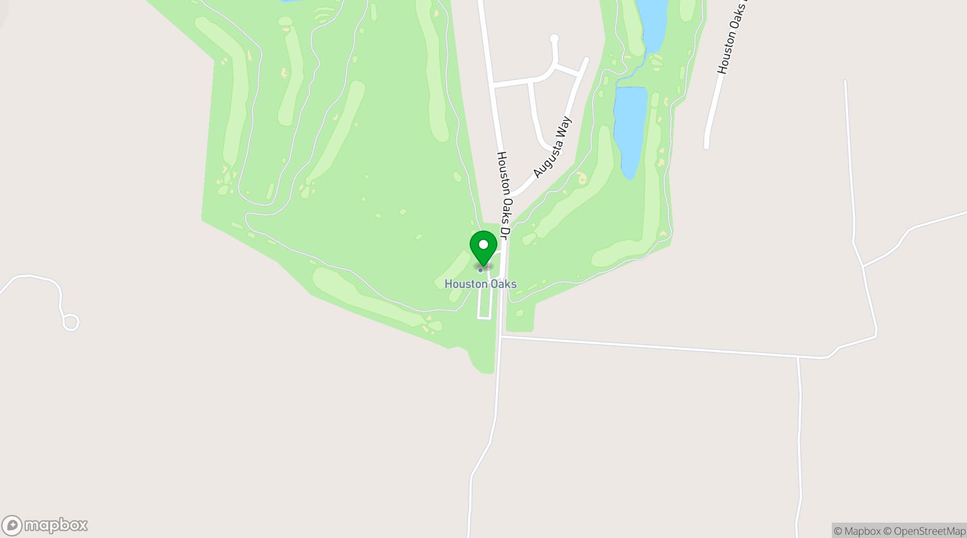 Map showing Houston Oaks Golf Course