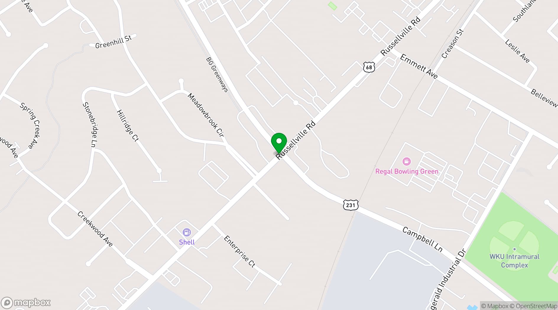 Map showing Broad St