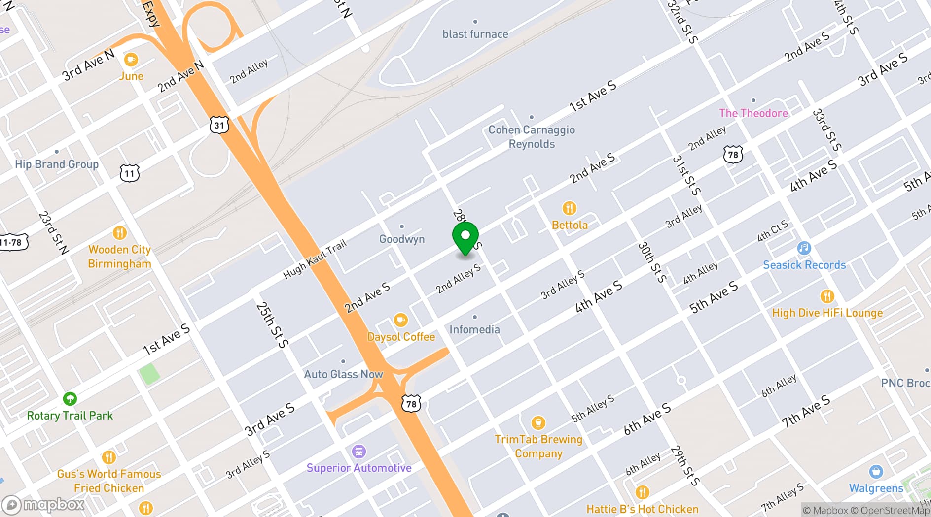 Map showing The Sage