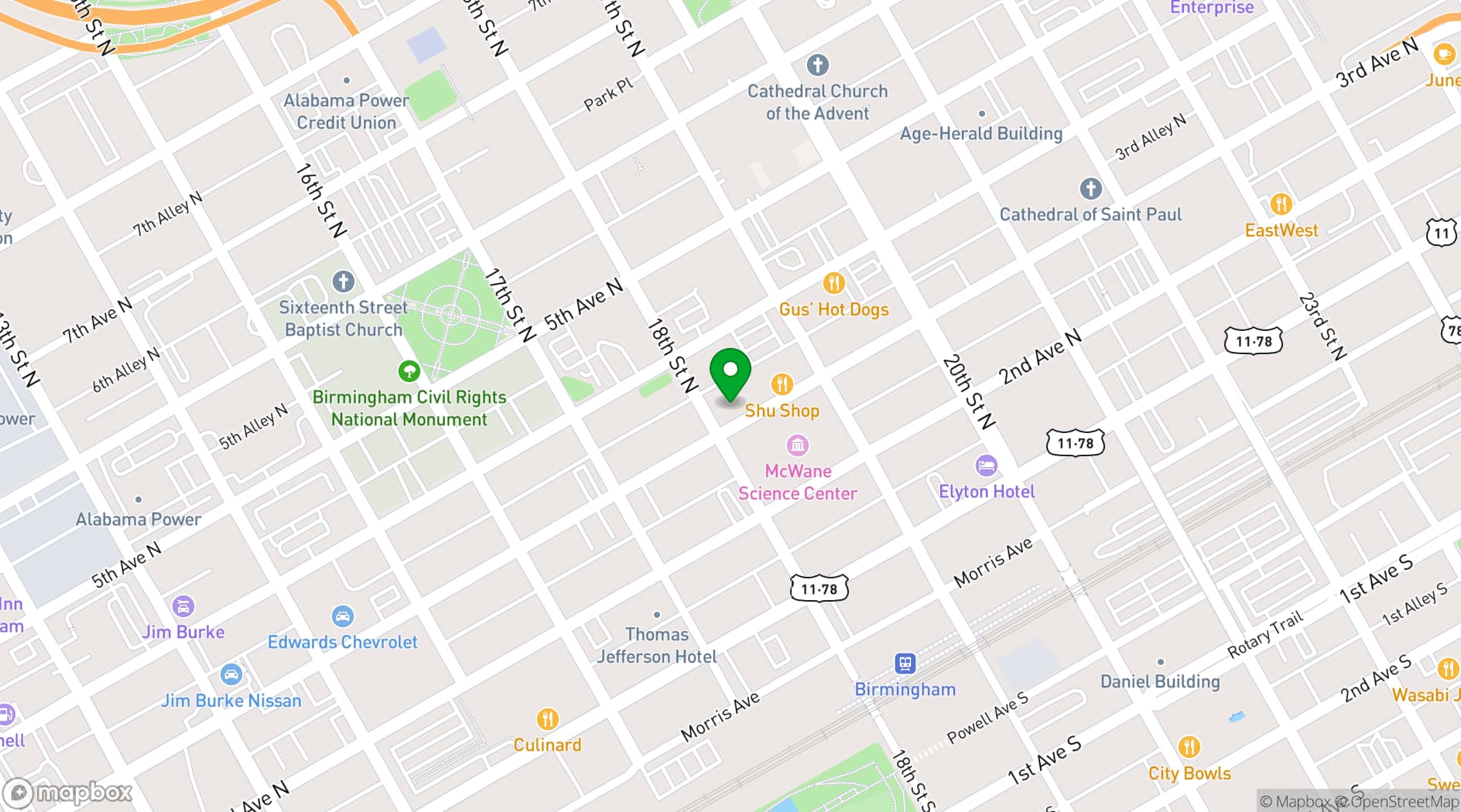 Map showing Lyric Theatre