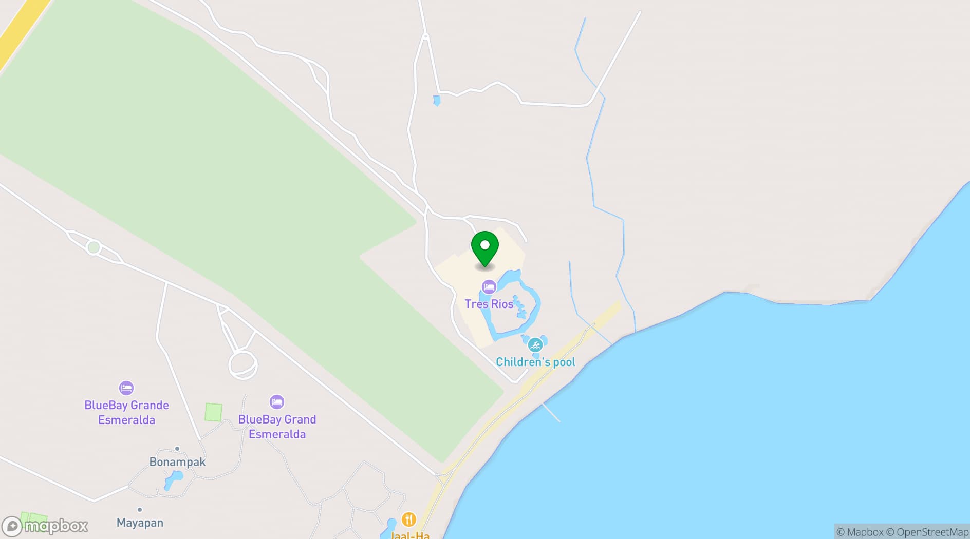 Map showing Kimpton Tres Rios - All Inclusive
