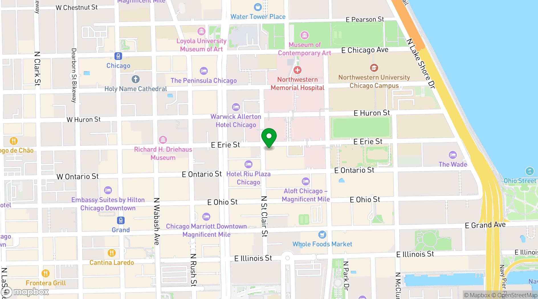Map showing The Capital Grille Chicago