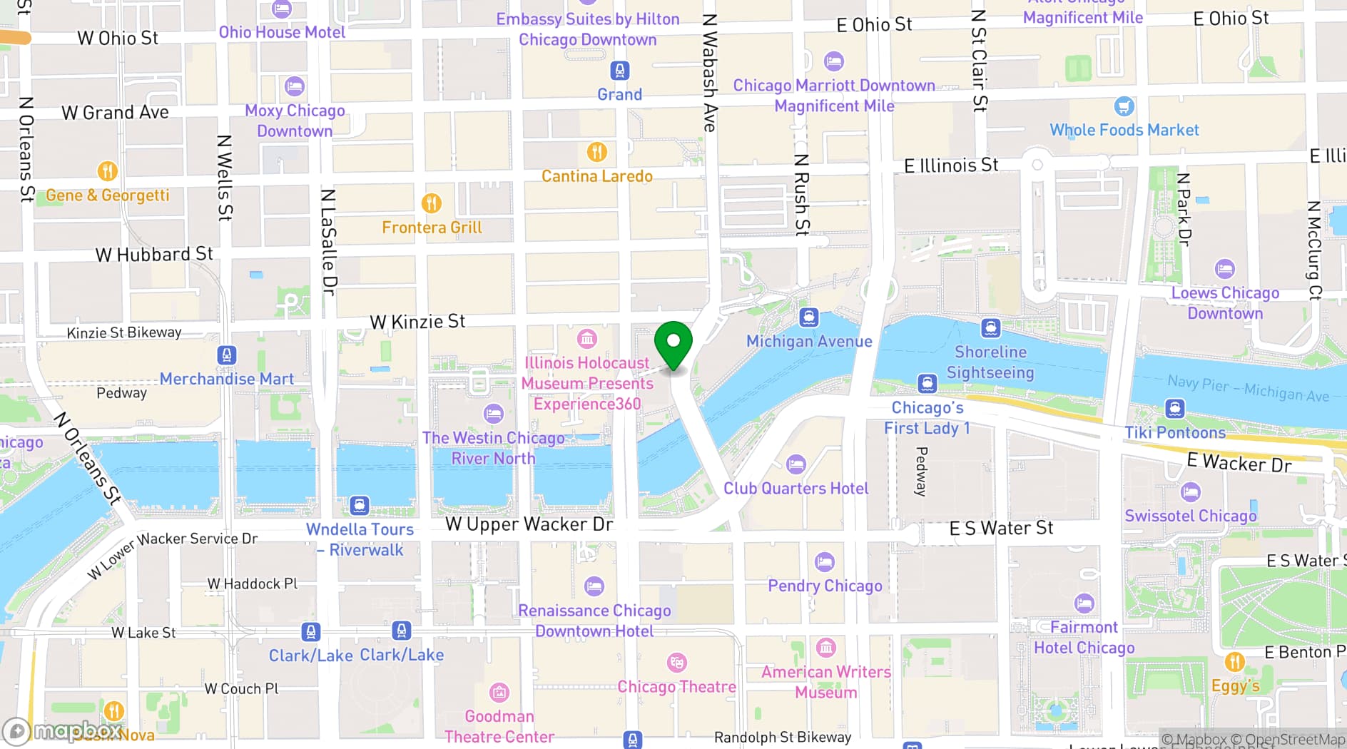 Map showing The Langham, Chicago