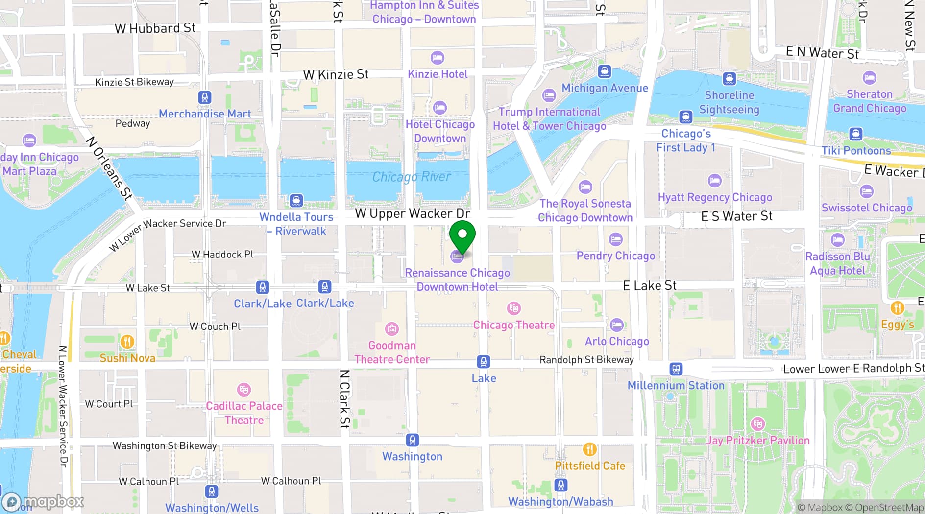 Map showing Raised