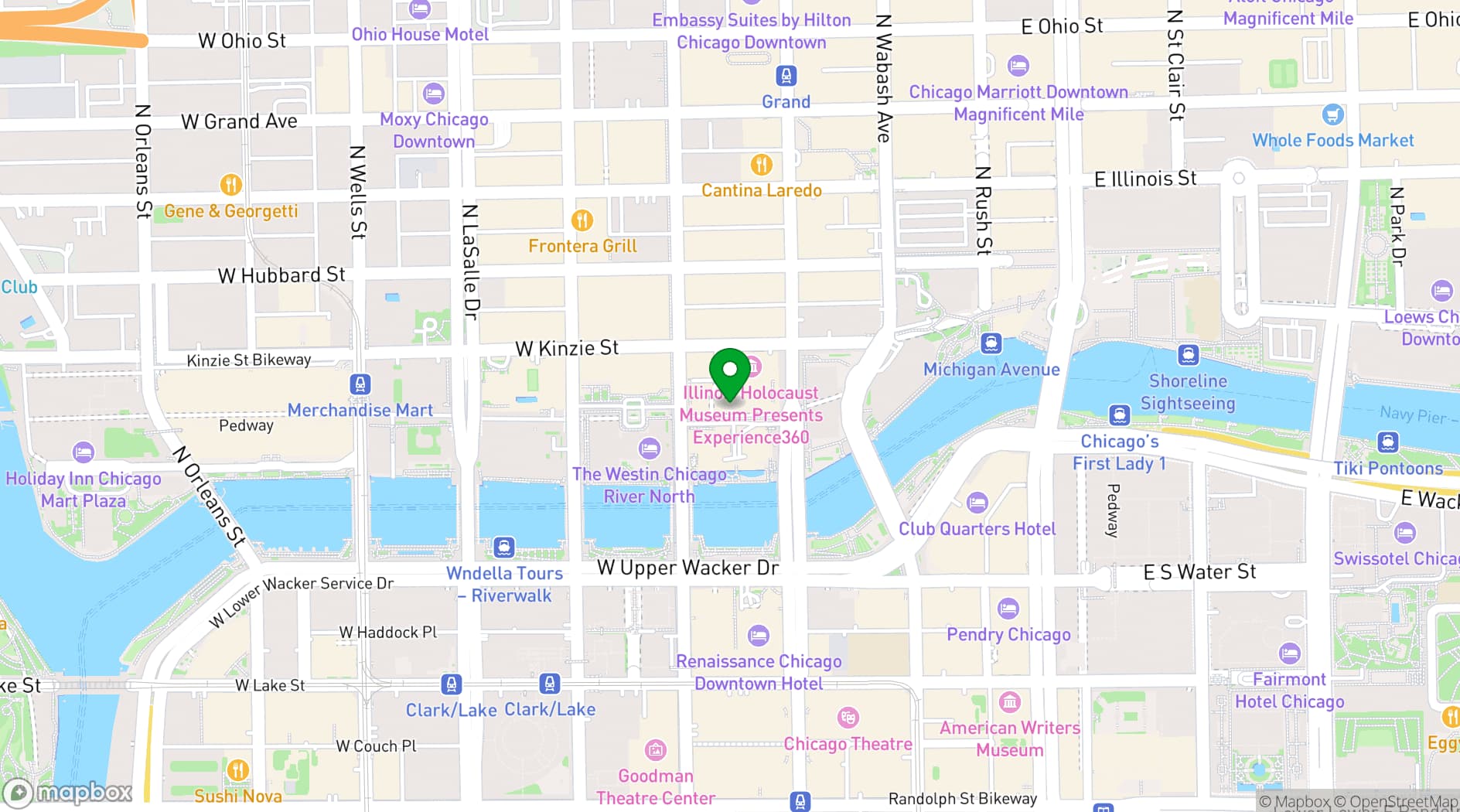 Map showing Hotel Chicago Downtown, Autograph Collection
