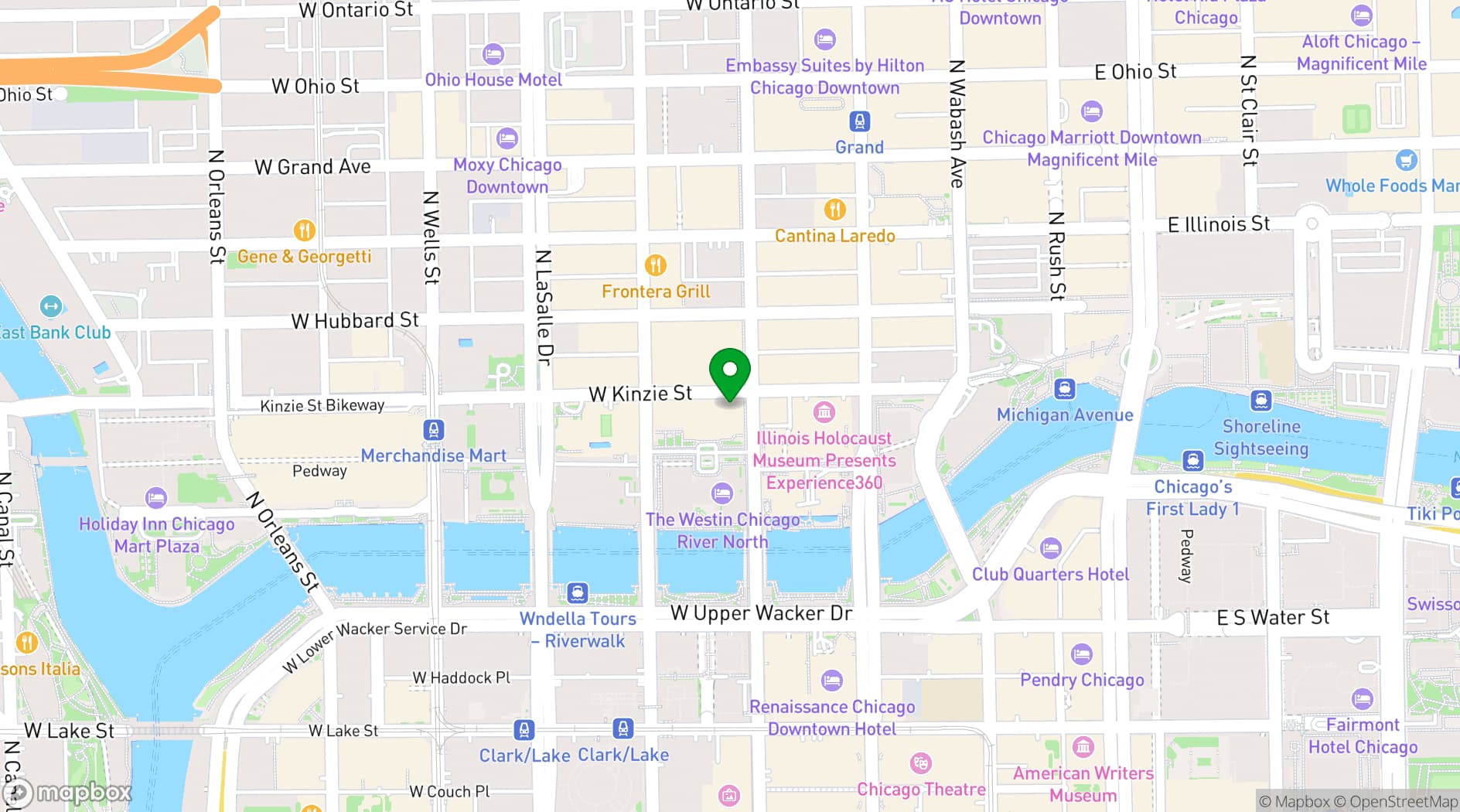Map showing Siena Tavern