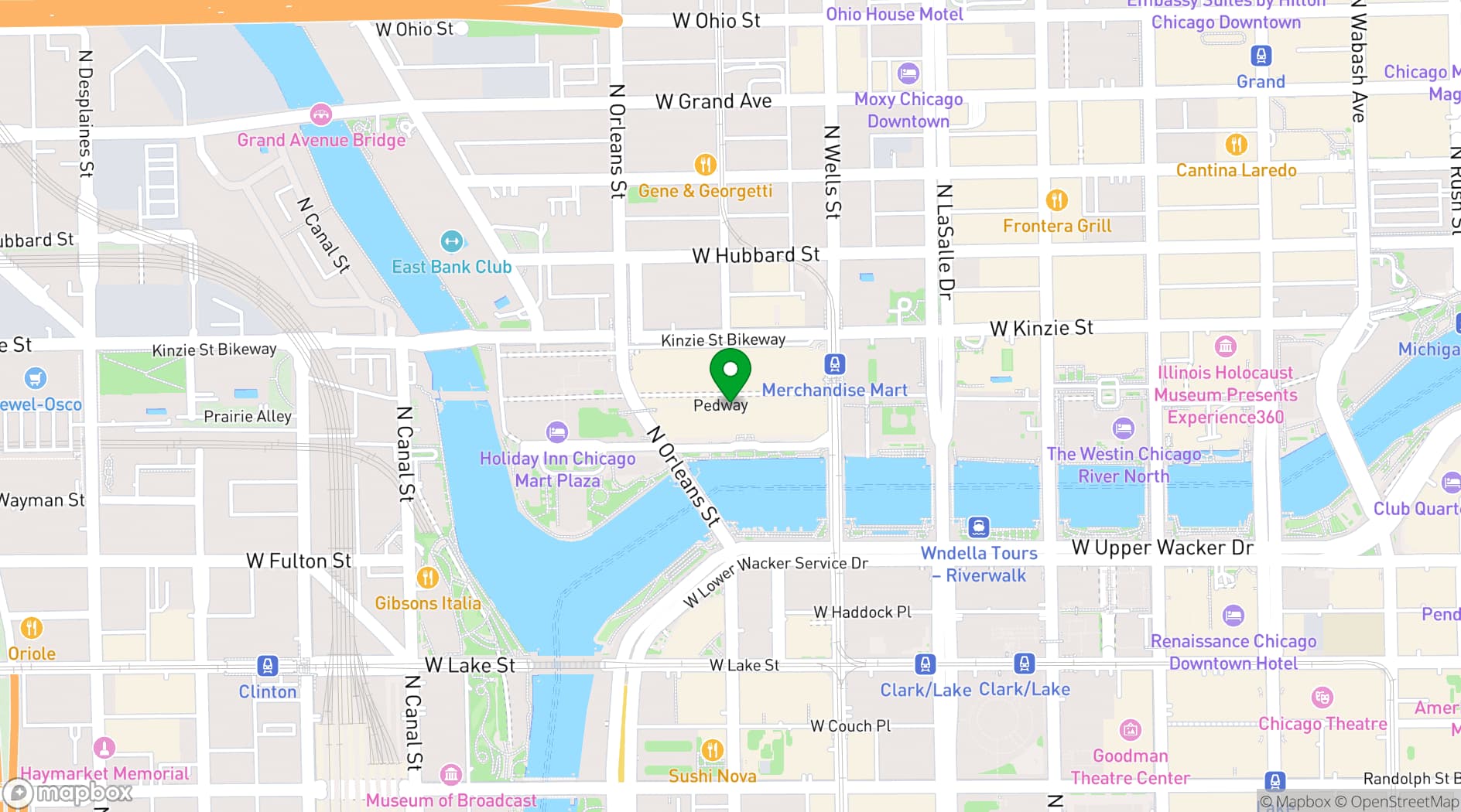 Map showing The Mart